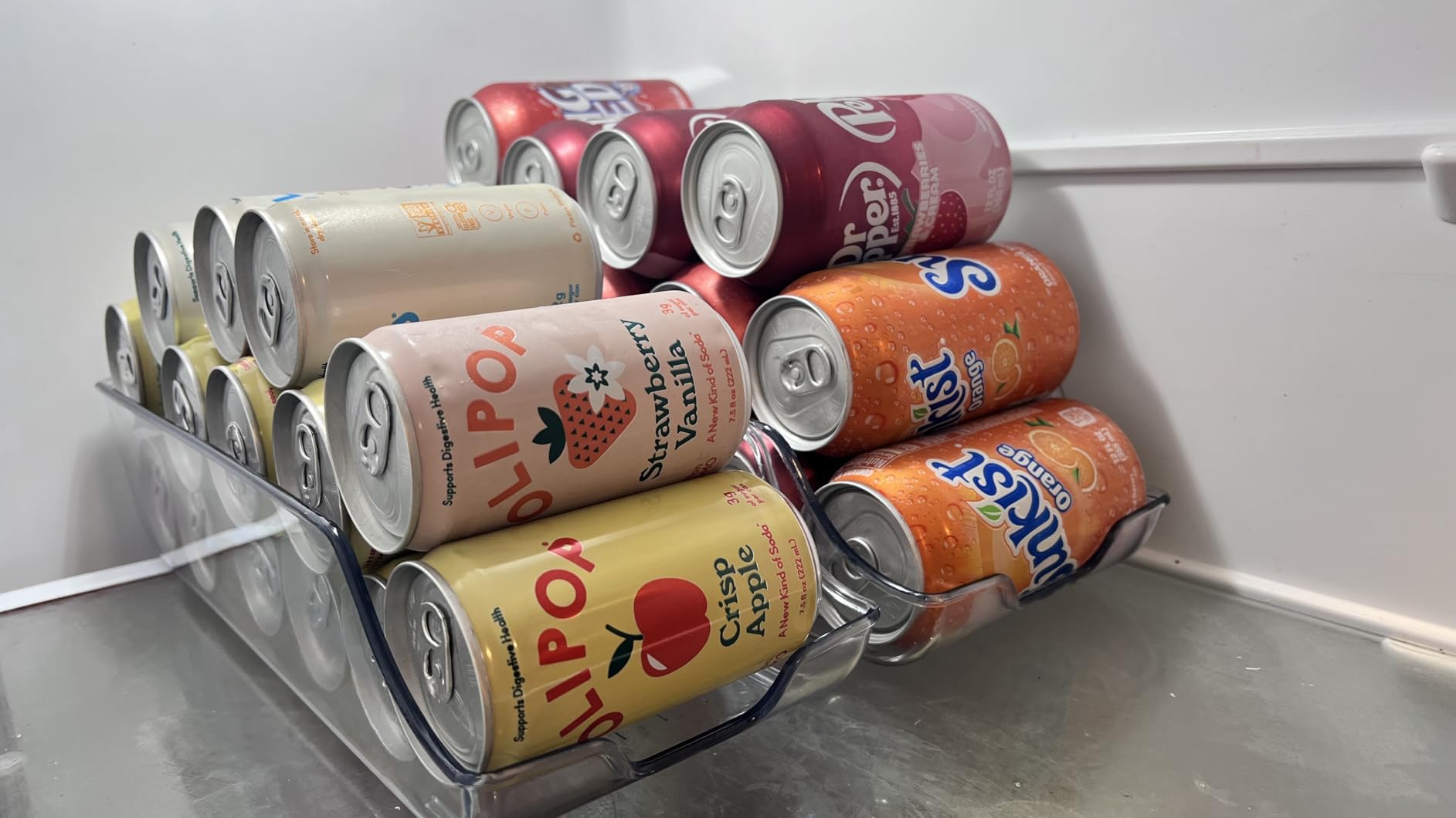 Utopia Kitchen Soda Can Organizer and Dispenser for Refrigerator/Pantry - Durable Can Storage Organizer Fridge & Kitchen Organization - (Clear, Set of 2) customer photo 1