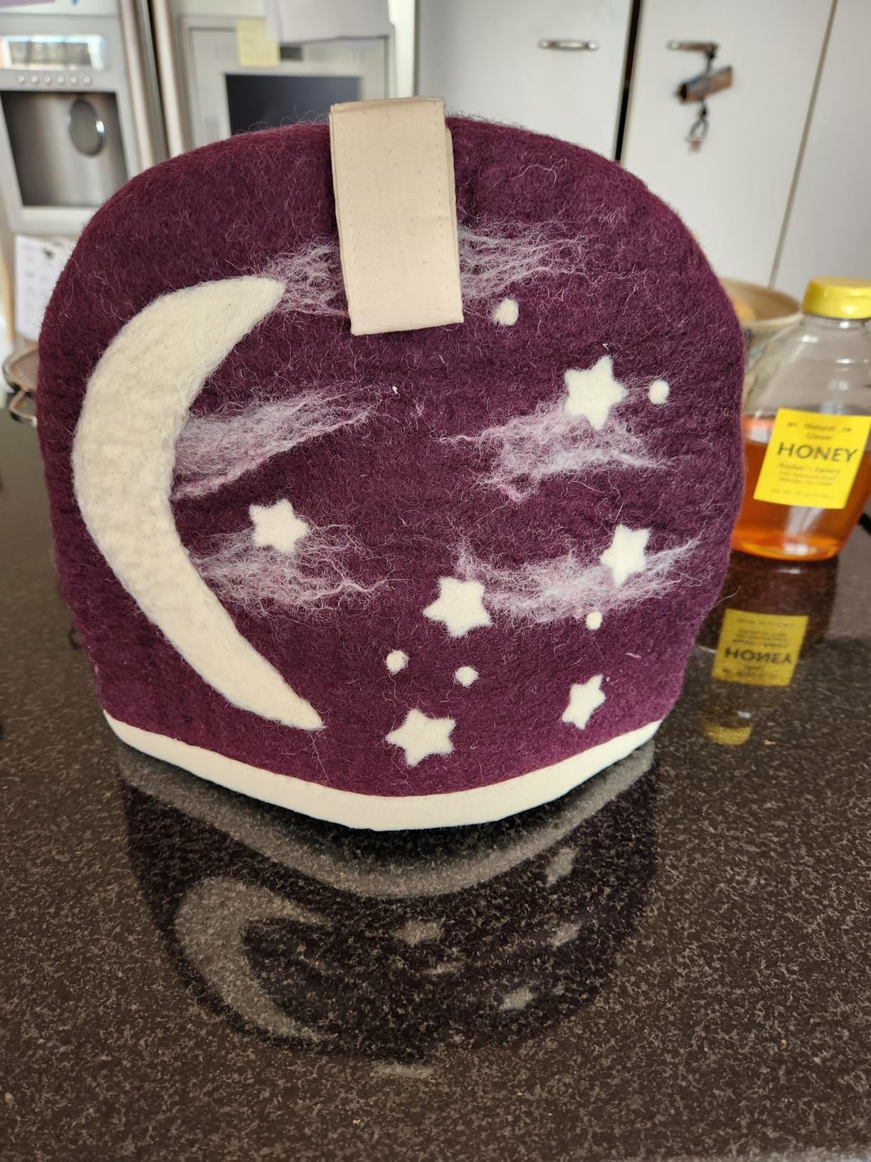Glaciart One Wool Teapot Cozy Kettle Cover | Dome Shaped Large Tea Cosy, Kettle or French Press | Handmade & Needle Felted from Natural Wool | Warms Up to 2 Hours | Great as Gift customer photo 1