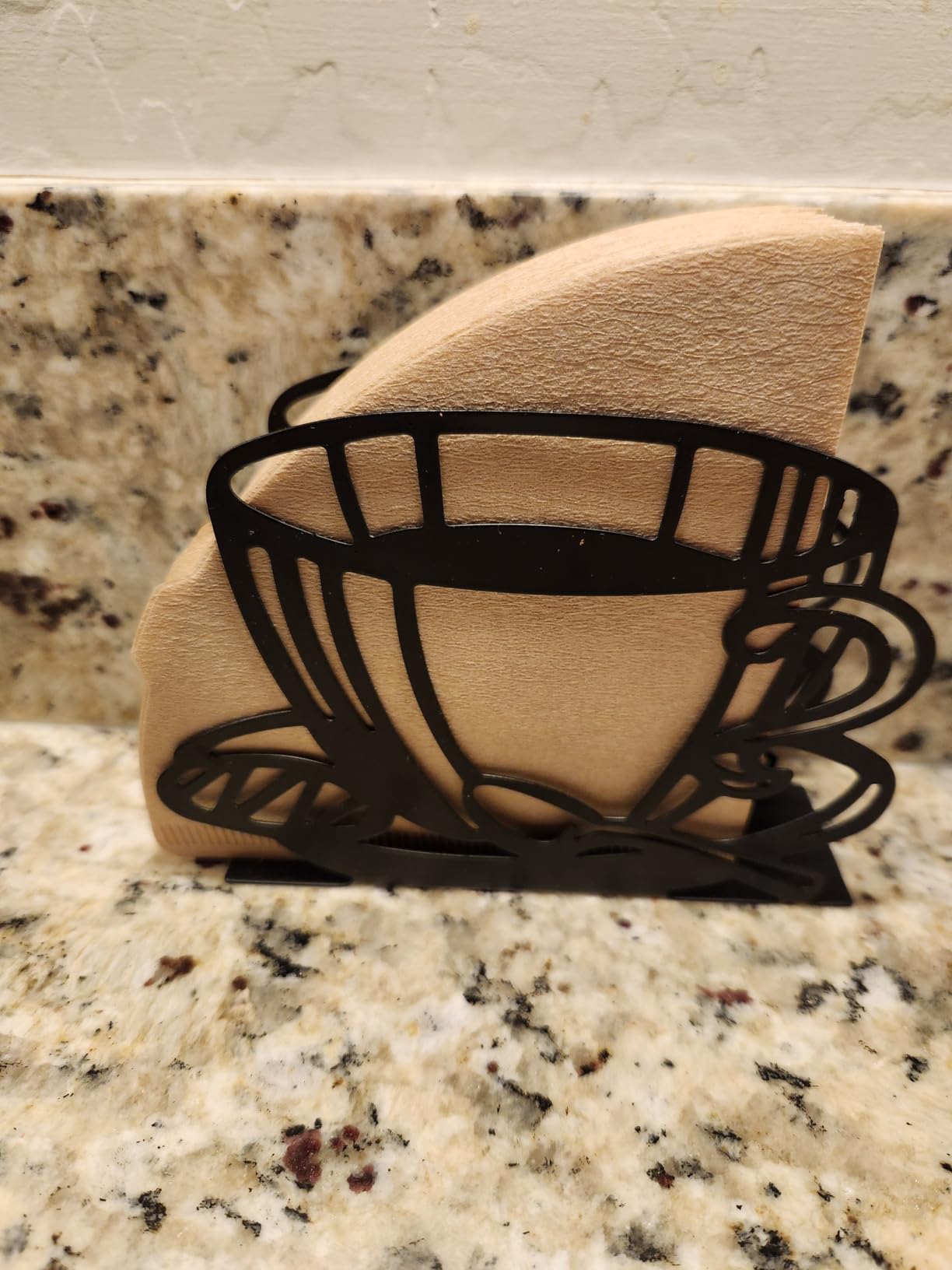 1 PCS Coffee Filter Holder,Coffee Paper Storage Rack Coffee Filter Paper Container Stand for Fan-shaped,T-shaped,Square-shaped Over Paper Filters,Good for Home Kitchen Restaurant Picnic Party wedding customer photo 2