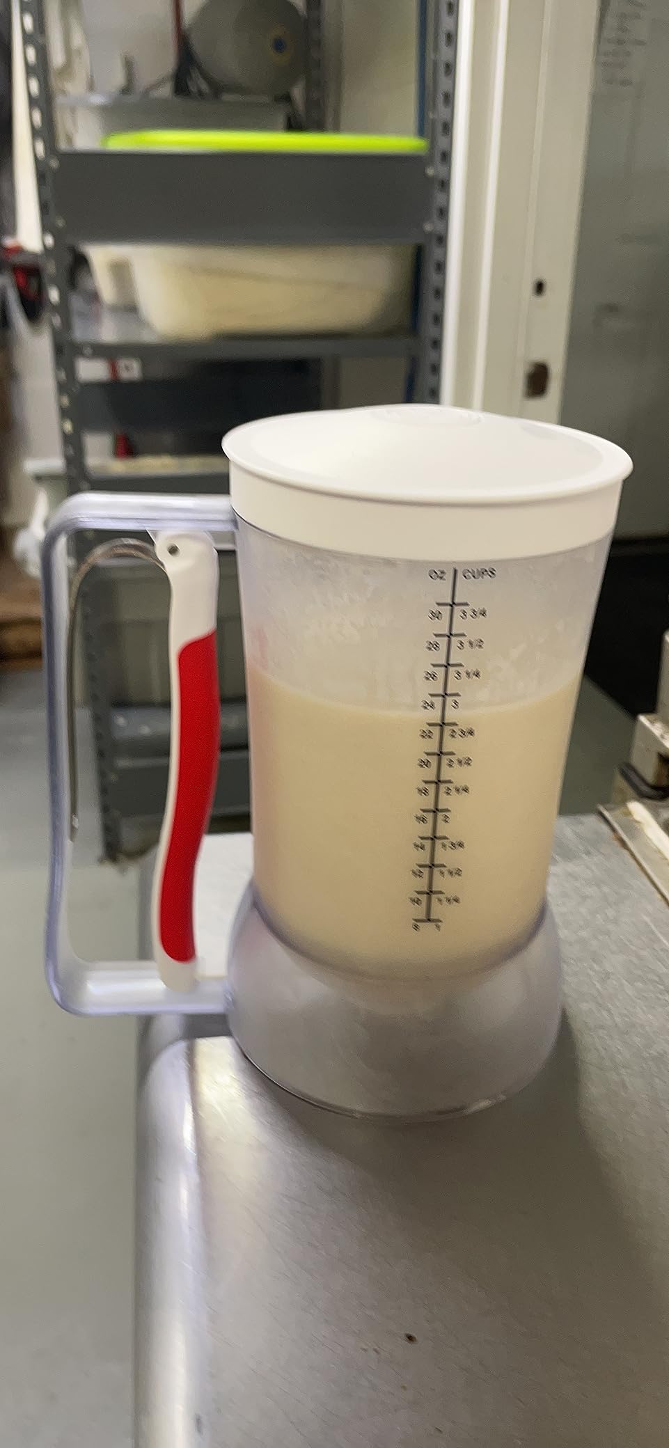 Dalup Enterprises Mess-Free Pancakes Pourer & Cupcake Batter Dispenser | 4 Cup Capacity | Precision Pour Control & Easy-Squeeze Handle | BPA-Free Kitchen Tool for Waffles, Crepes & Muffins customer photo 1