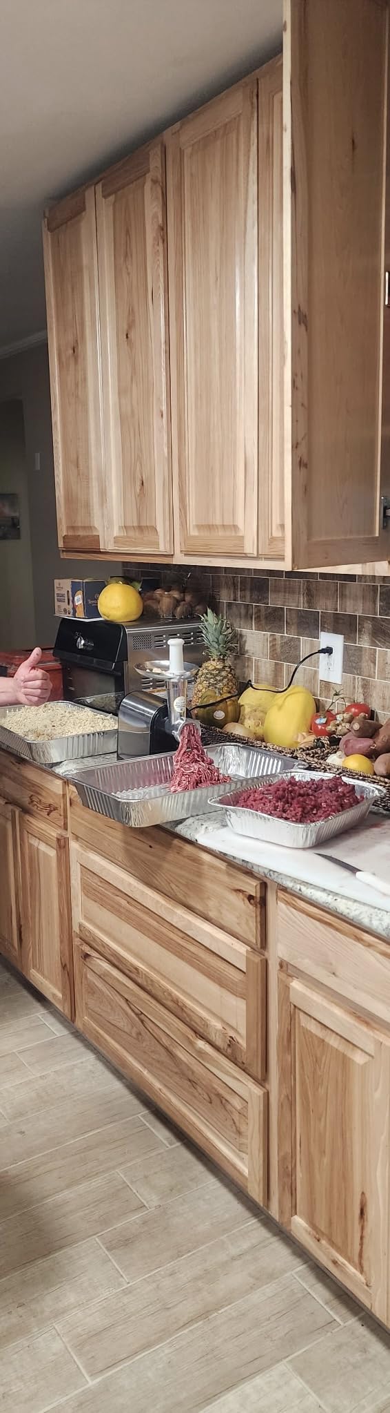 Electric Meat Grinder, Sausage Stuffer with 3 Sausage Tubes, 2 Blades, 3 Plates, 3200W Max, Meat Grinder Heavy Duty for Home Kitchen Use, Stainless Steel (Black) customer photo 1