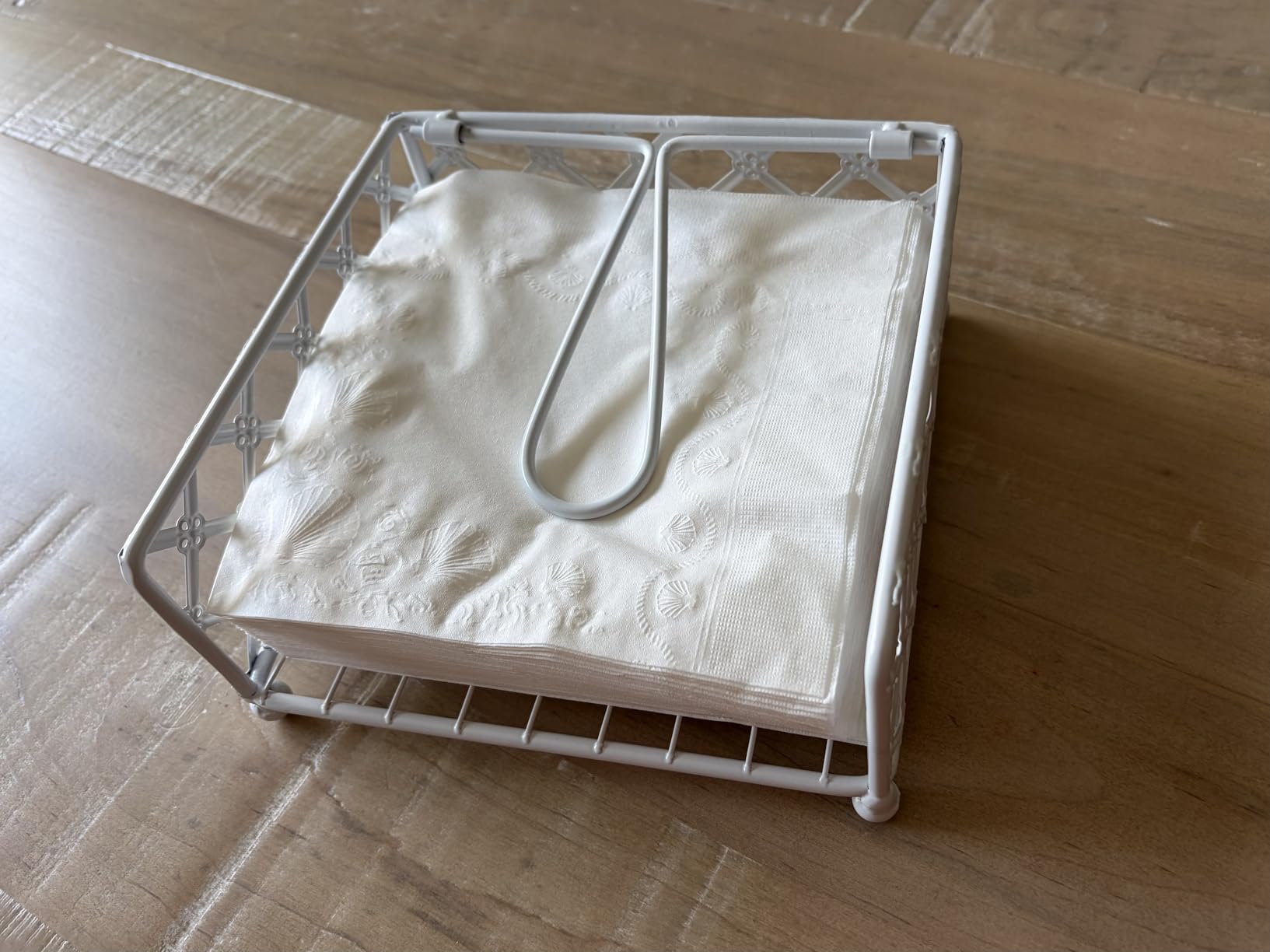 Blue Donuts Lattice Collection Napkin Holder - Napkin Holders for Tables, Dining Table Napkin Holders for Kitchen, Flat Napkin Holder, Turquoise customer photo 1