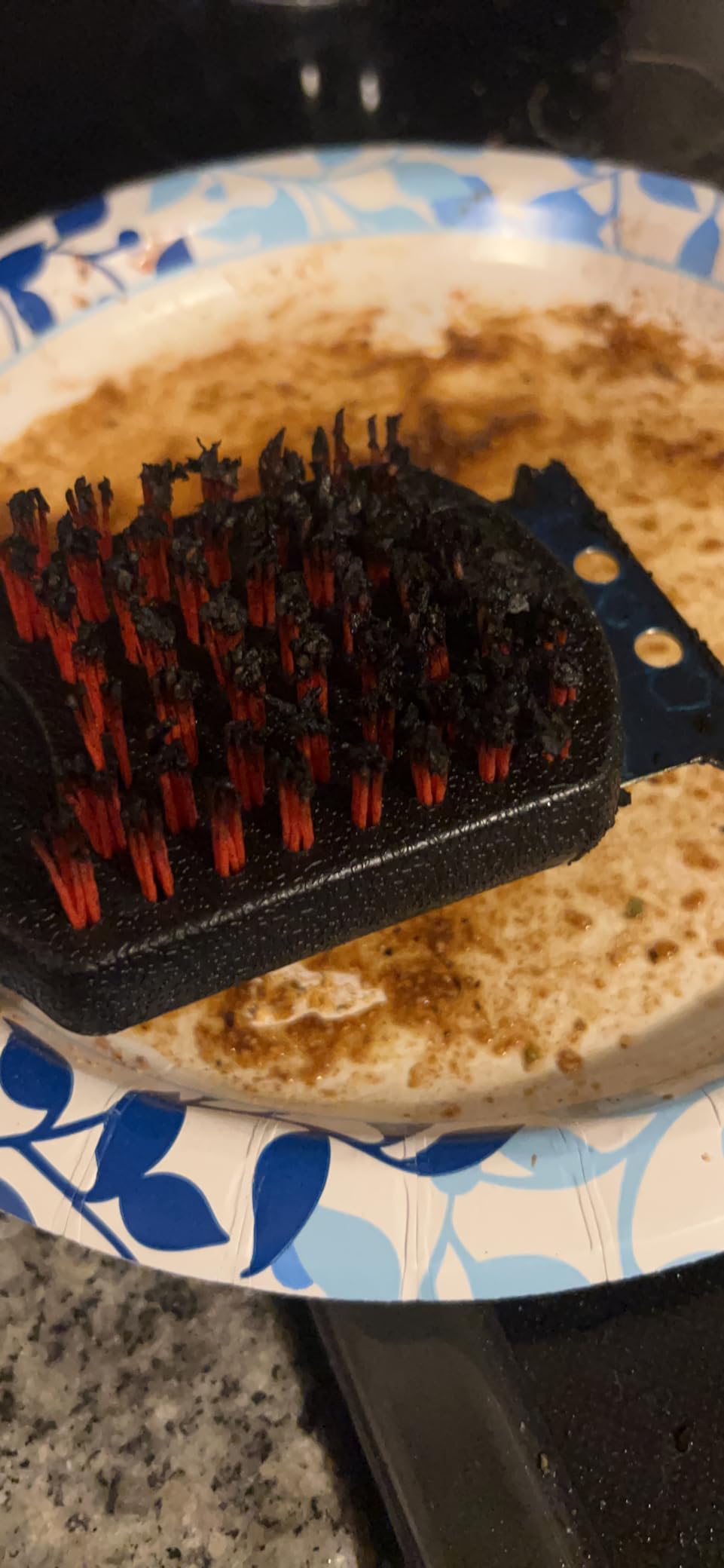 Kingsford Grill Cleaning Brush with Nylon Bristles and Scraper, Heavy Duty BBQ Grill Cleaner Tool with Rubber Handle and Bottle Opener, Outdoor Grill Brush for Cooled Grates, 17 Inch customer photo 2