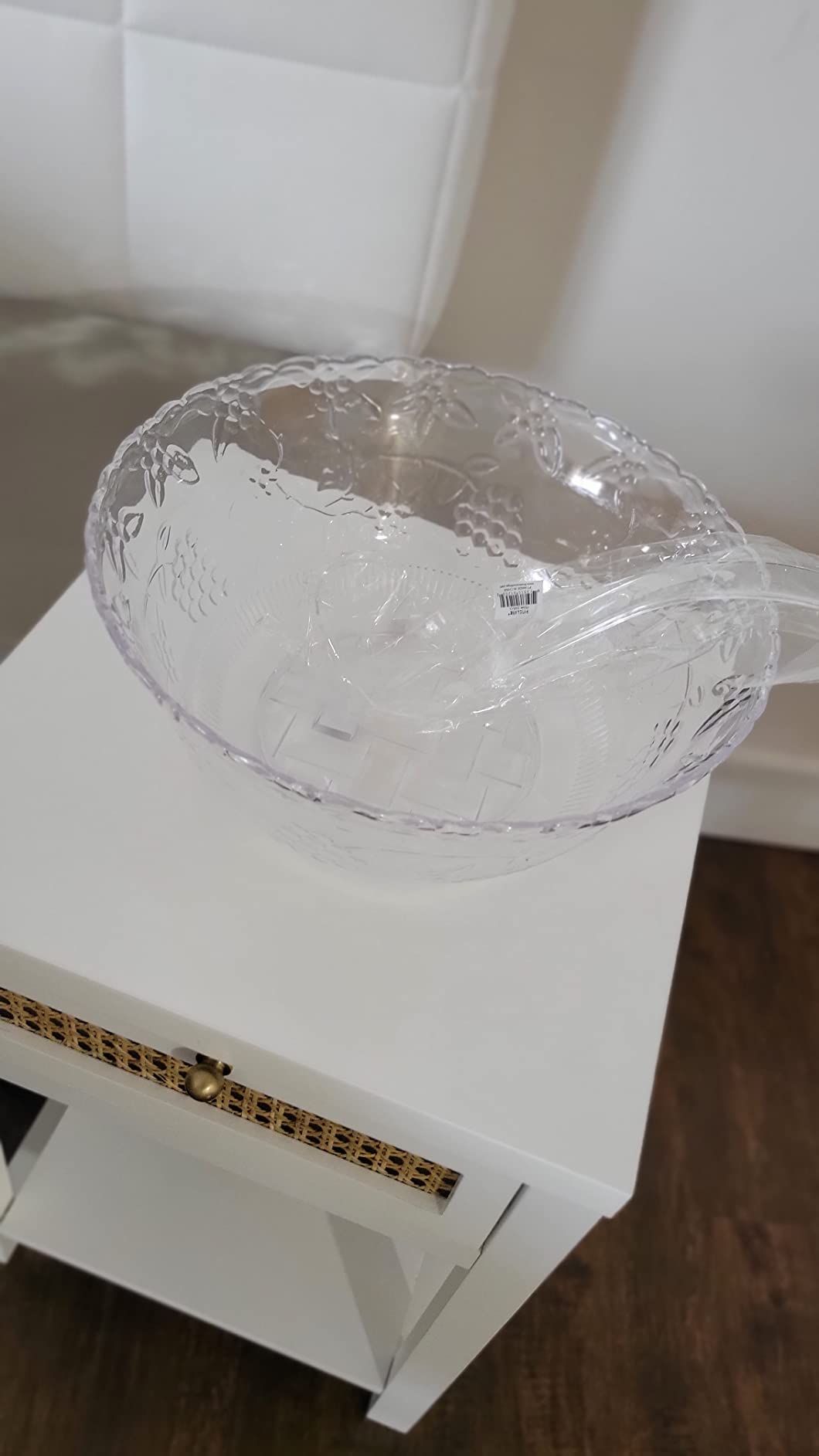 Plastic Punch Bowl with Ladle - Clear Punch Plastic Bowls - BPA Free Recyclable Punch Set of Bowl and 5 oz. Ladle - Embroidered Punch Bowl with Serving Ladle for Parties customer photo 1