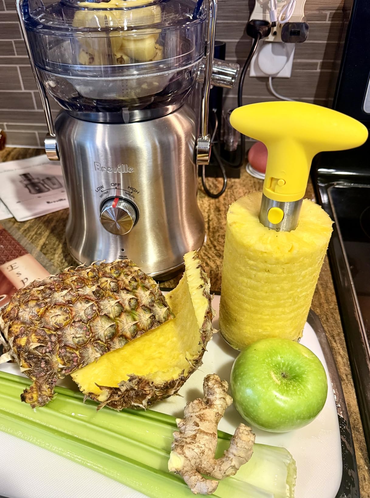 YYP Pineapple Cutter with Knife, [Upgraded, Electric & Manual] Durable Pineapple Corer with Electric Drill Accessory, Stainless Steel Fruit Peeler Knife Pineapple Slicer Core Remover Kitchen Tool customer photo 1