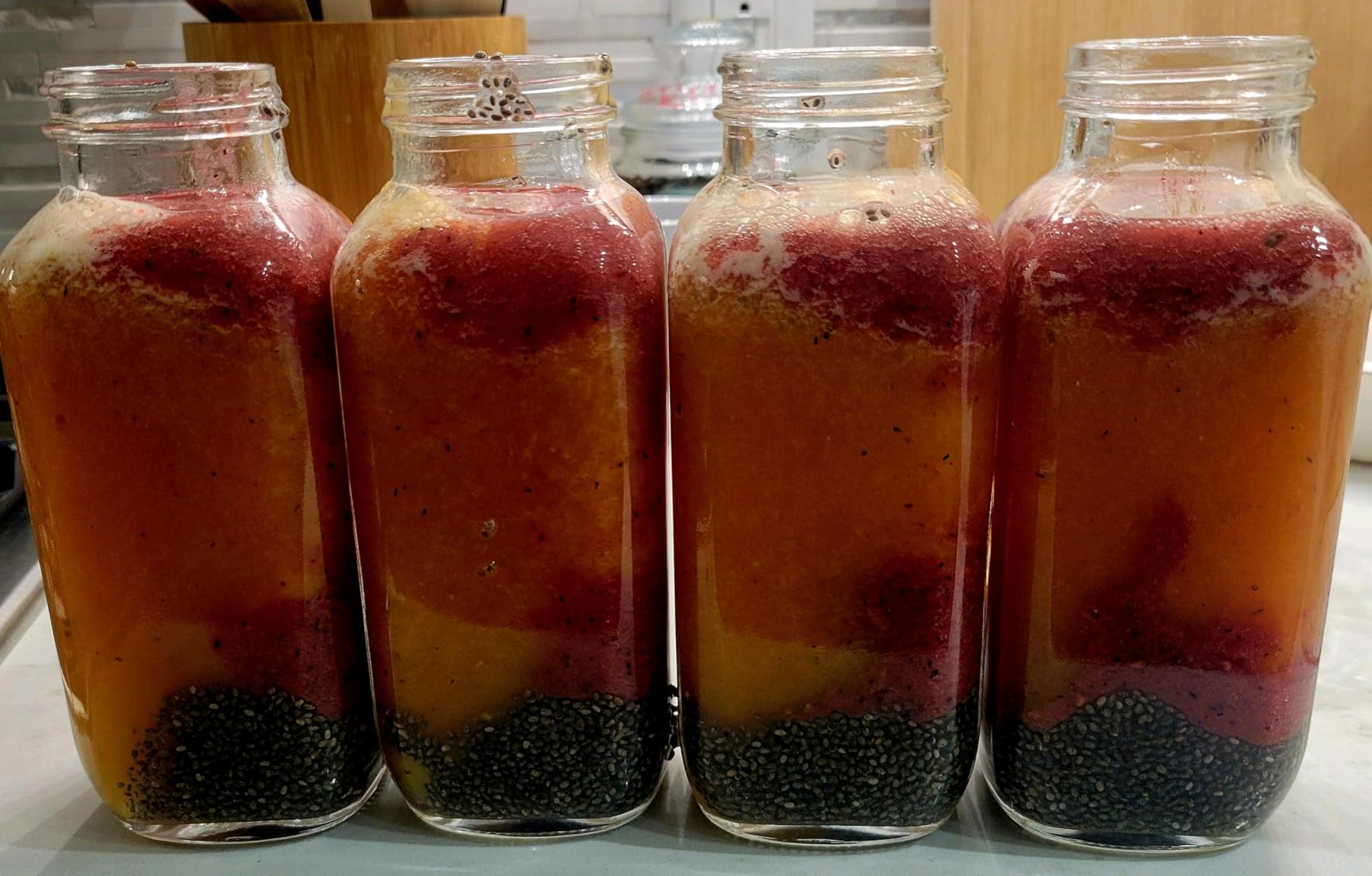 CUCUMI 10pcs 16oz Glass Juice Bottles with Lids, Reusable Juice Containers Drinking Jars Water Cups with Brush, Glass Straws, Lids with Hole customer photo 2