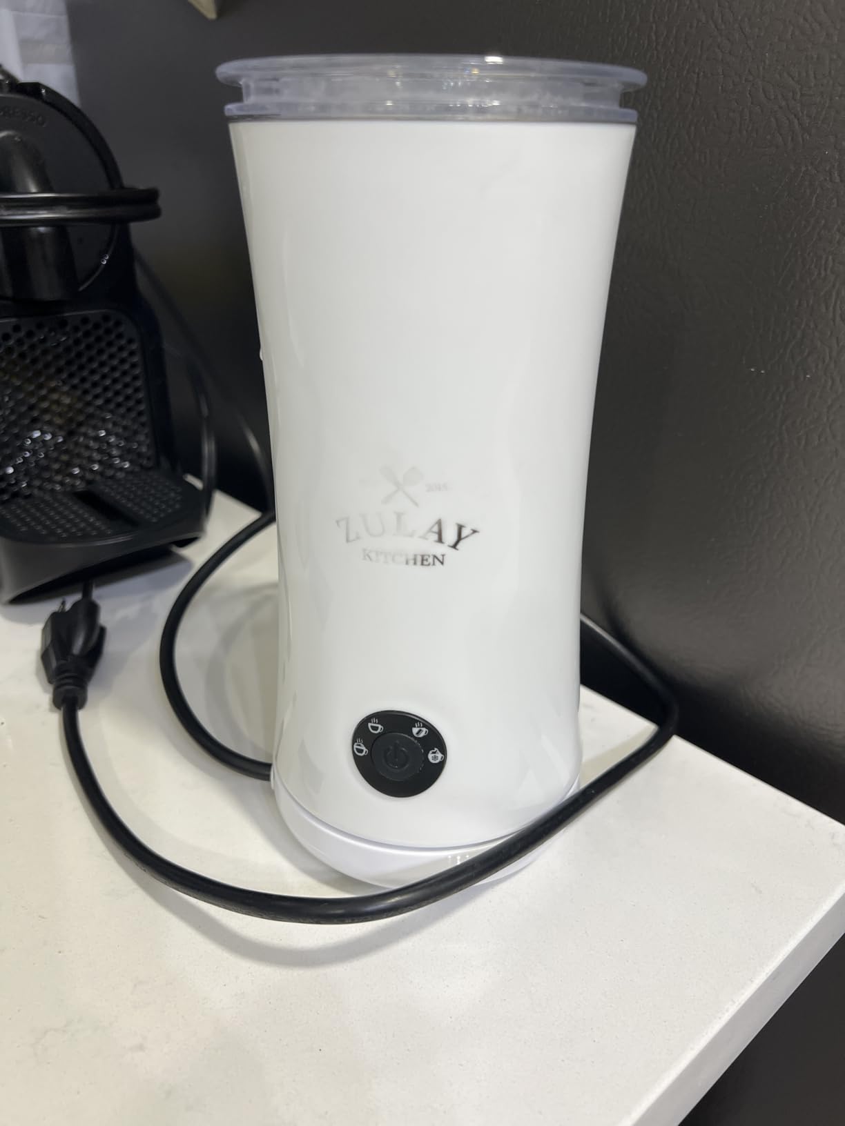 Zulay Electric Hot Chocolate Maker Machine - Powerful, Stainless Steel Hot Chocolate Machine & Hot Cocoa Maker - 4-in-1 Detachable Milk Frother Heater & Cold Foam Maker - Milk Frother Dishwasher Safe customer photo 1