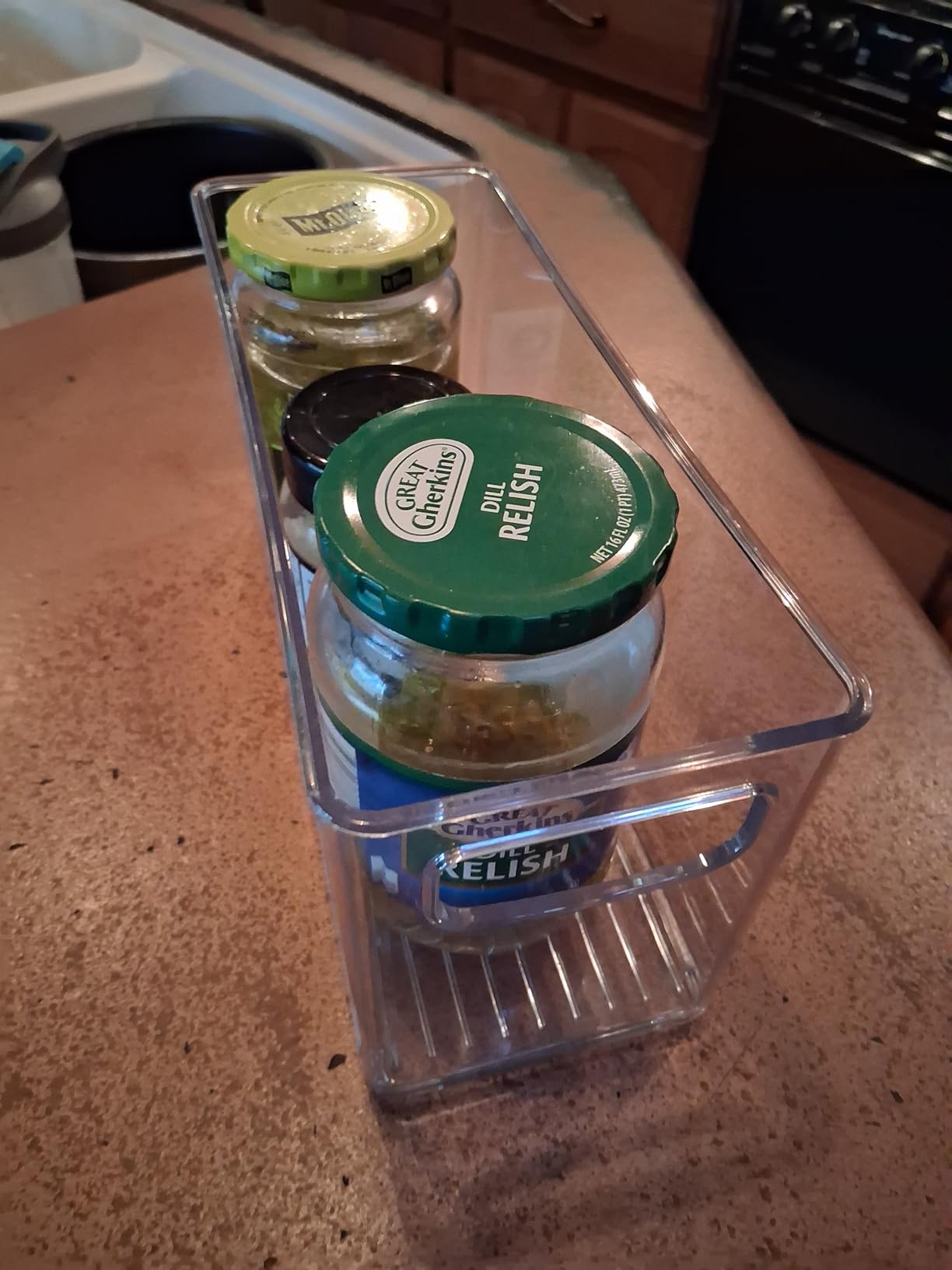 iDesign Slim Clear Plastic Stackable Storage Bin, Tall Narrow Organizer for Kitchen or Pantry, 4-Pack customer photo 2