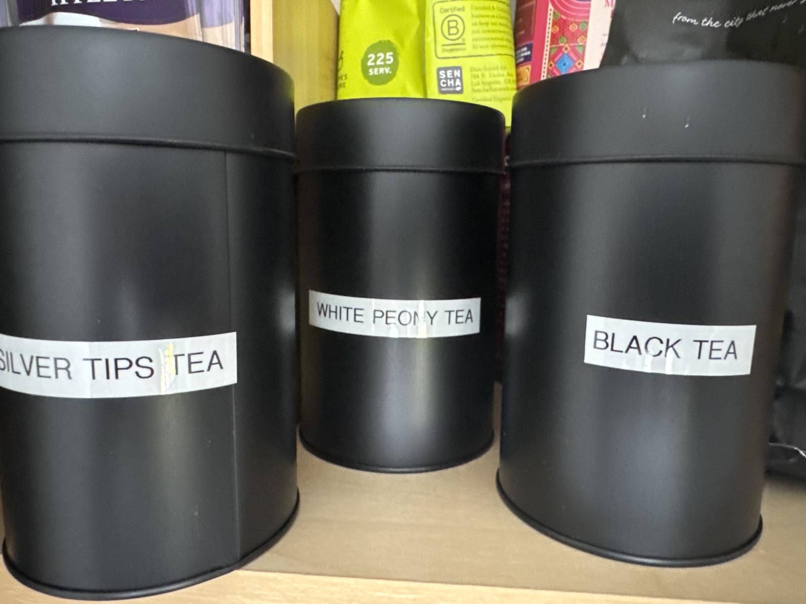 Zopeal 10 Pack Metal Tea Tin Canister with Airtight Double Lids 16 oz Round Tin Can with Lid Double Sealed Small Kitchen Container for Loose Tea Storage Coffee Sugar Candy Herbs and Spices customer photo 1