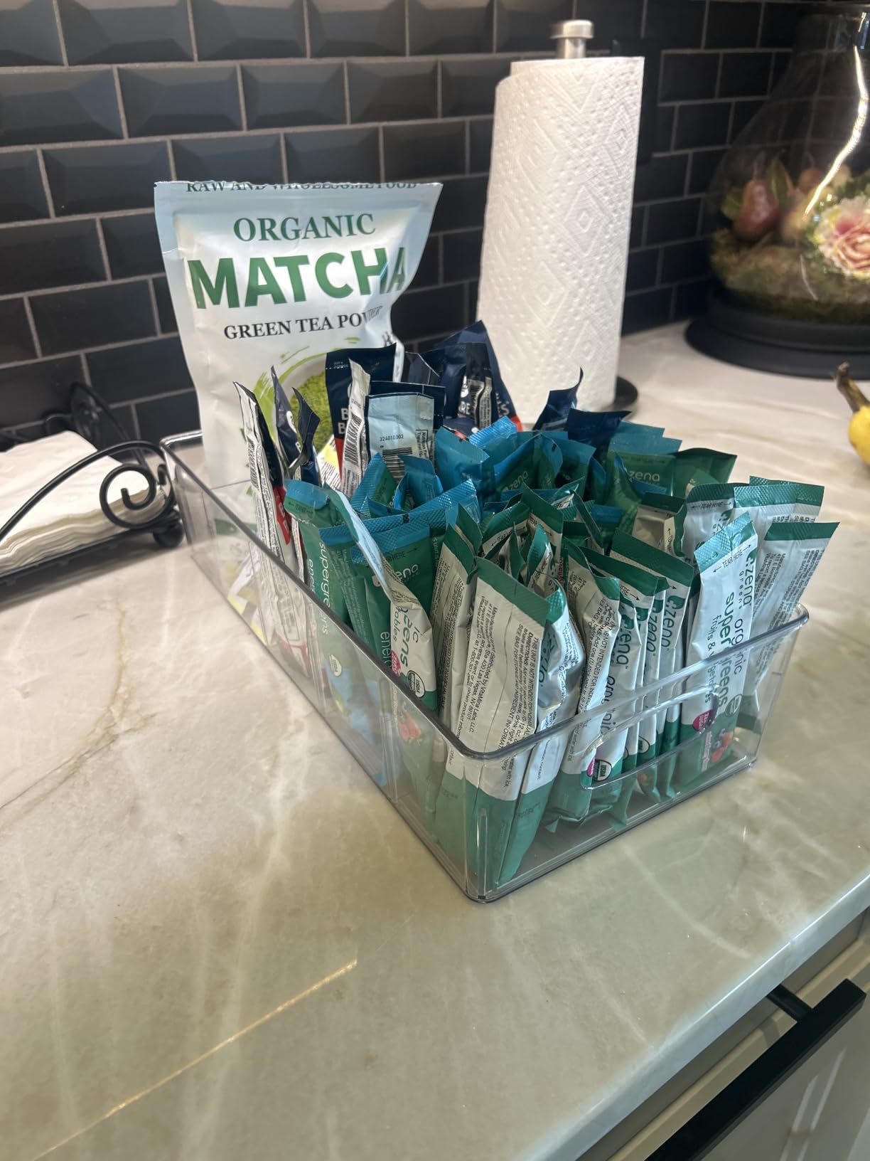 ClearSpace Plastic Pantry Organization and Storage Bins with Removable Dividers - Perfect Kitchen Organization or Kitchen Storage - Refrigerator Organizer Bins, Cabinet Organizers (2 Pack) customer photo 1