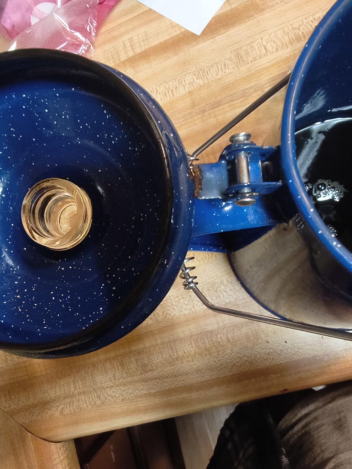 COLETTI Classic Percolator Coffee Pot - The Most Nostalgic Camping Coffee Pot, Now Modernized [Blue Enamel, 12 Cup] customer photo 2