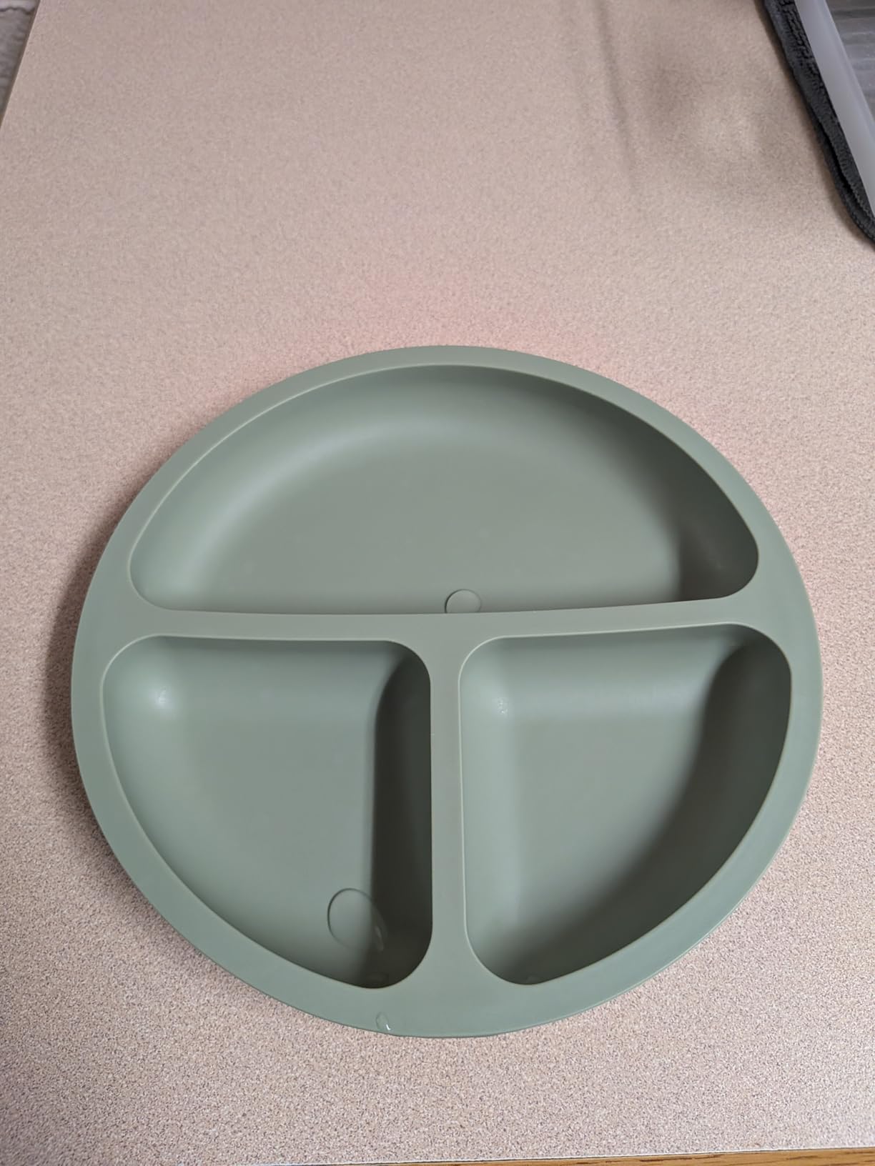 Eascrozn Toddler Plates 3 Pack, Divided Suction Plates for Baby, 100% Food Grade Silicone Baby Plates, Non-Slip, Baby Led Weaning Supplies, Microwave & Dishwasher Safe customer photo 1