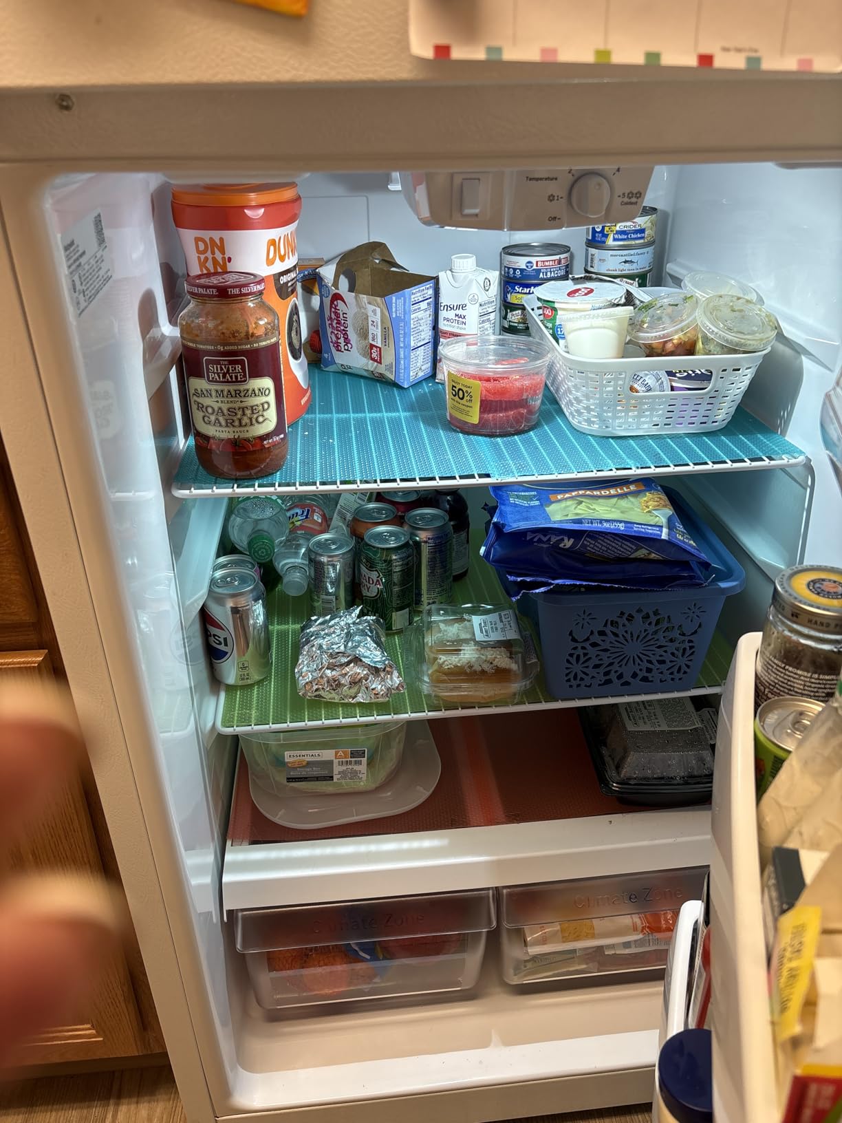 9 Pack Washable Waterproof Fridge Liners and Drawer Mats, Refrigerator Shelving Pads in White customer photo 2