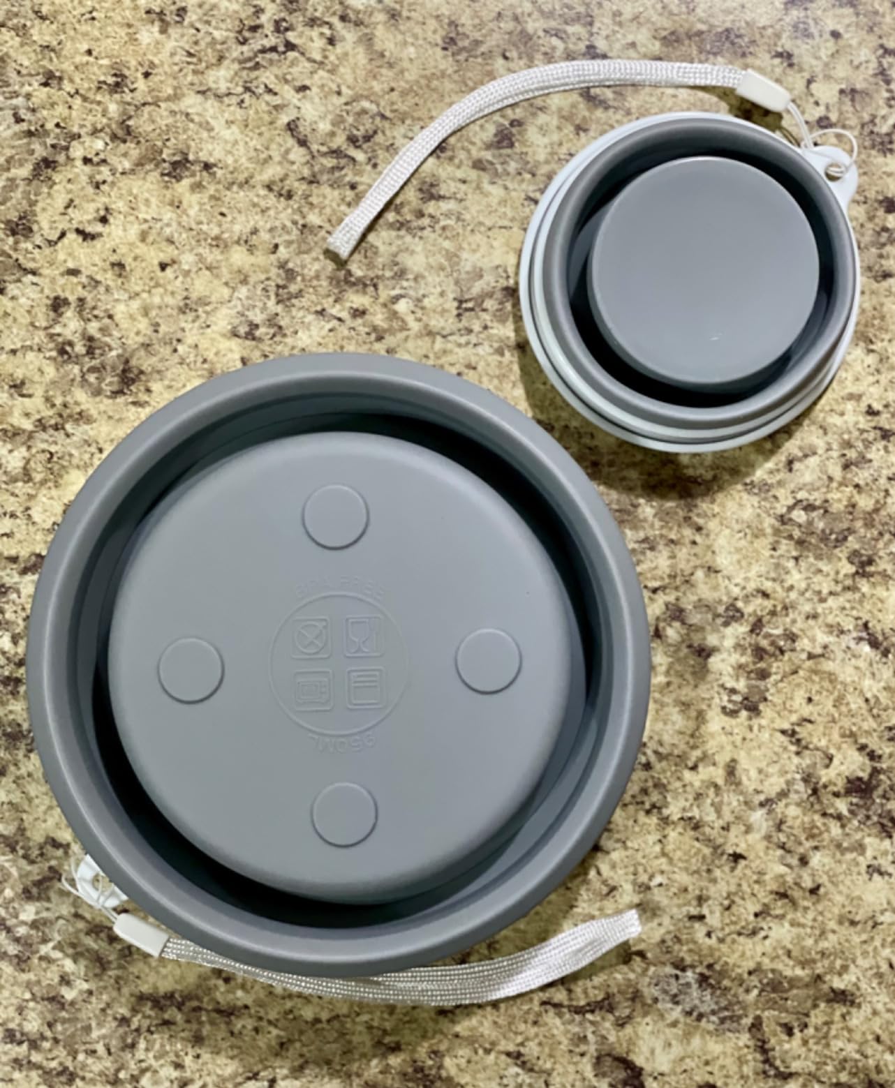 Odoland Camping Collapsible Silicone Cup and Bowl Set, Portable Mess Kit with Stainless Steel Spork and Lid for 1 Person Backpacking, Family Cookware, Hiking, Picnic, Travel customer photo 2