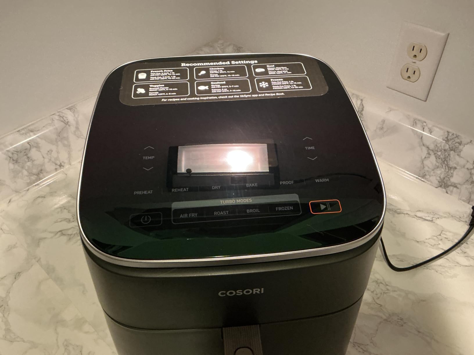 Cosori 9-in-1 TurboBlaze Air Fryer 6 Qt, PFAS-Free Ceramic Coating, 90°-450°F, Precise Heating for Even Results, Air Fry, Roast, Bake, Broil, Dry, Frozen, Proof, Reheat, Keep Warm customer photo 2