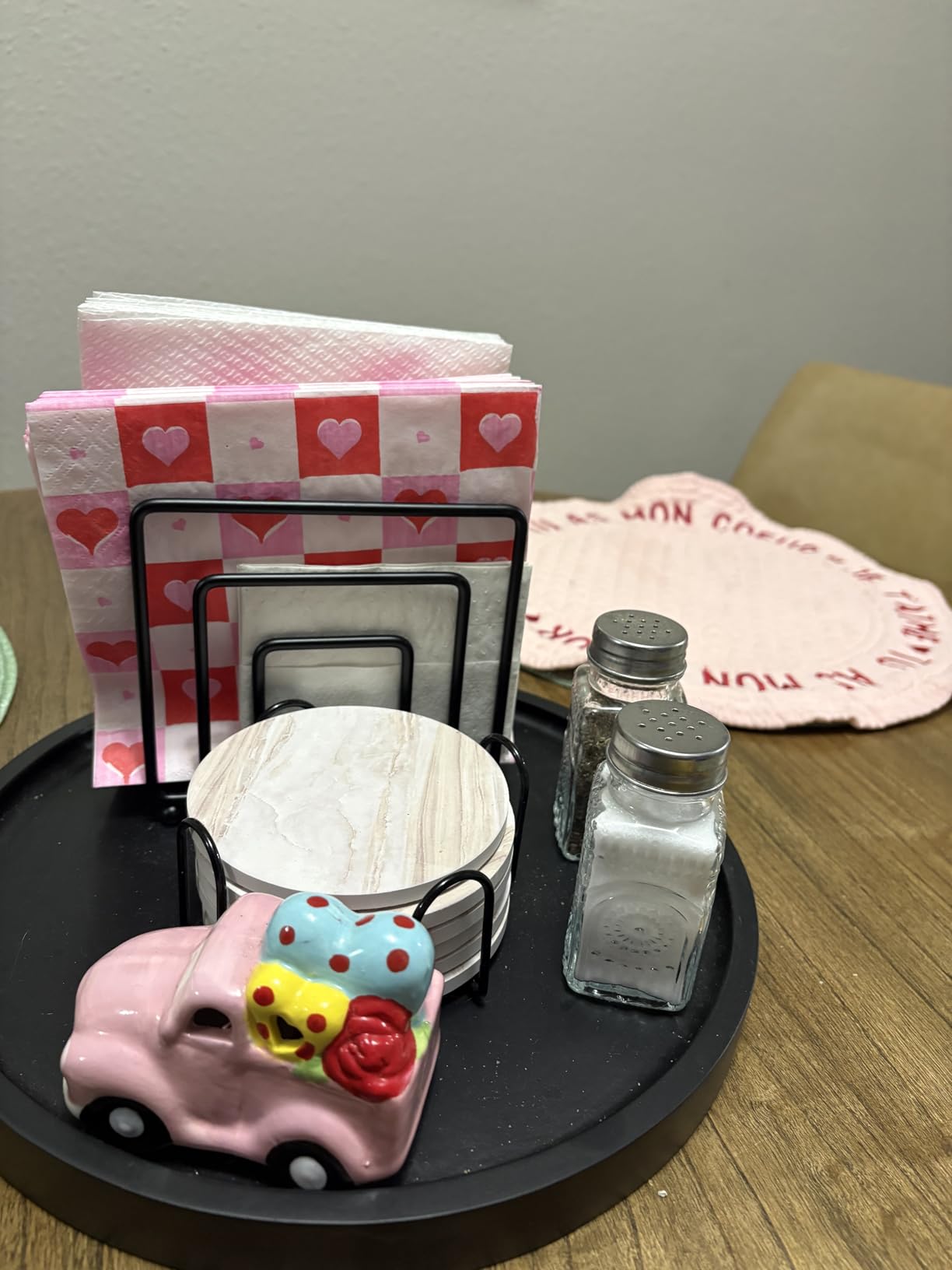 Napkin Holder for Table, Modern Metal Black Napkin Holders for Kitchen Dining Tables & Countertops, Paper Cocktail Napkins Holder Dispenser for Indoor & Outdoor Use by LAIHIFA customer photo 2