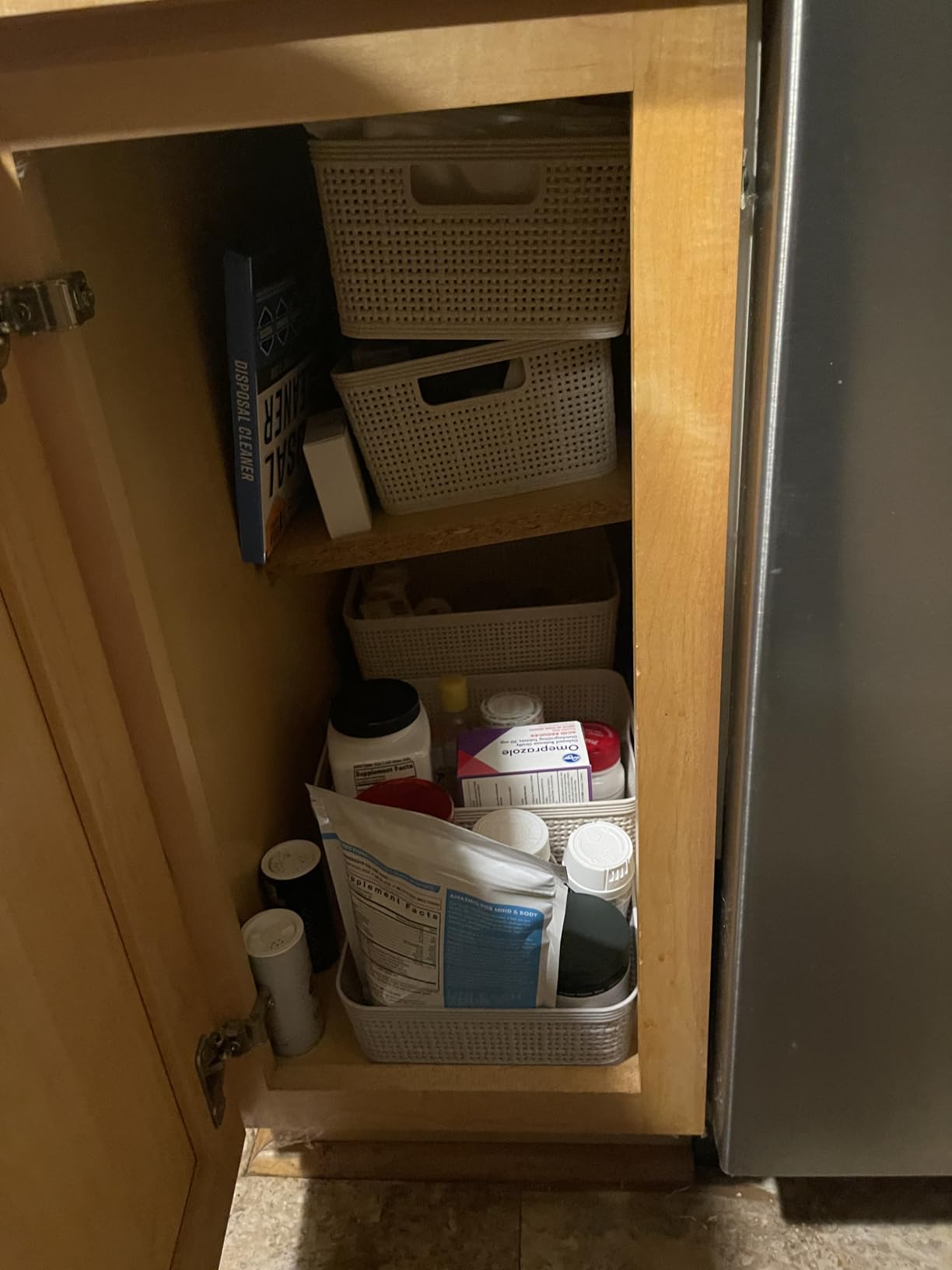 BINO | Woven Plastic Basket | Small (Natural), 5-Pack | THE JUTE COLLECTION | Home Organization, Space - Saving Storage, Stylish Design | Jute Basket | Plastic Storage Basket customer photo 2