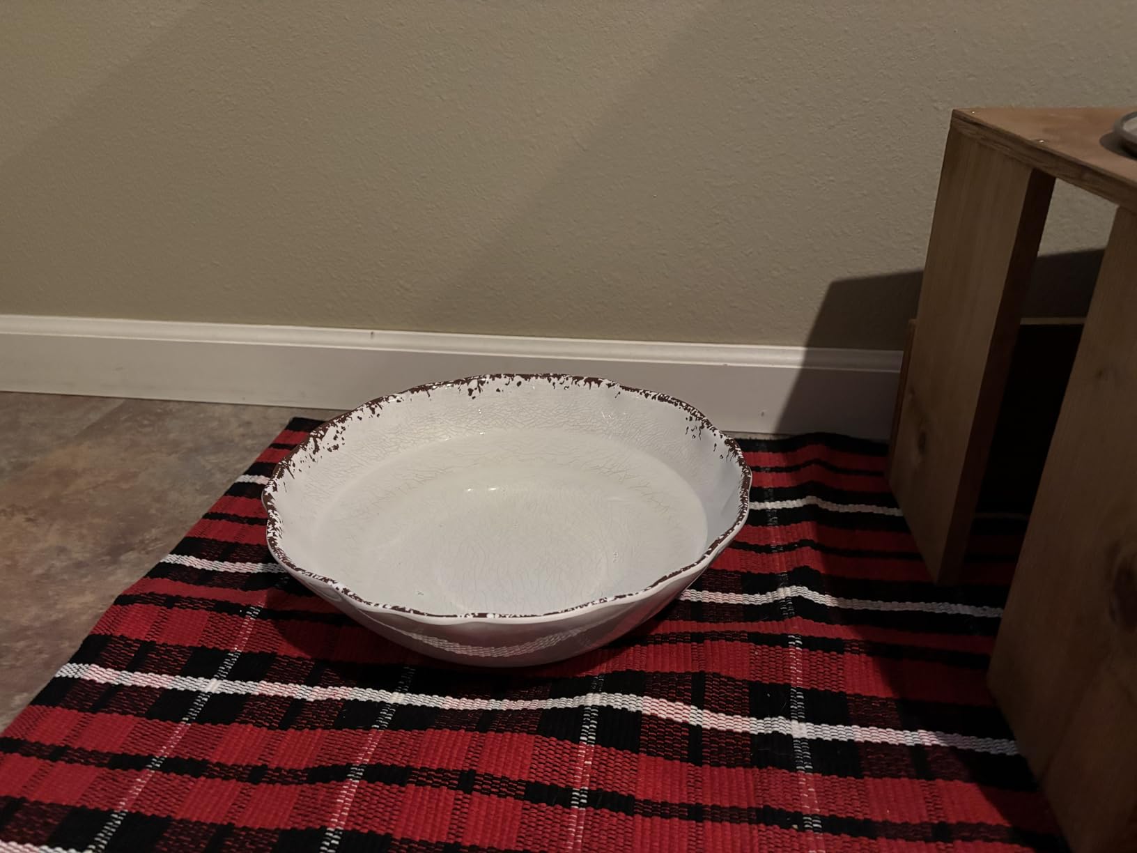 LEHAHA Rustic White Melamine Large Serving Bowl, 2 pieces Set, 12 inches (130 OZ) customer photo 1