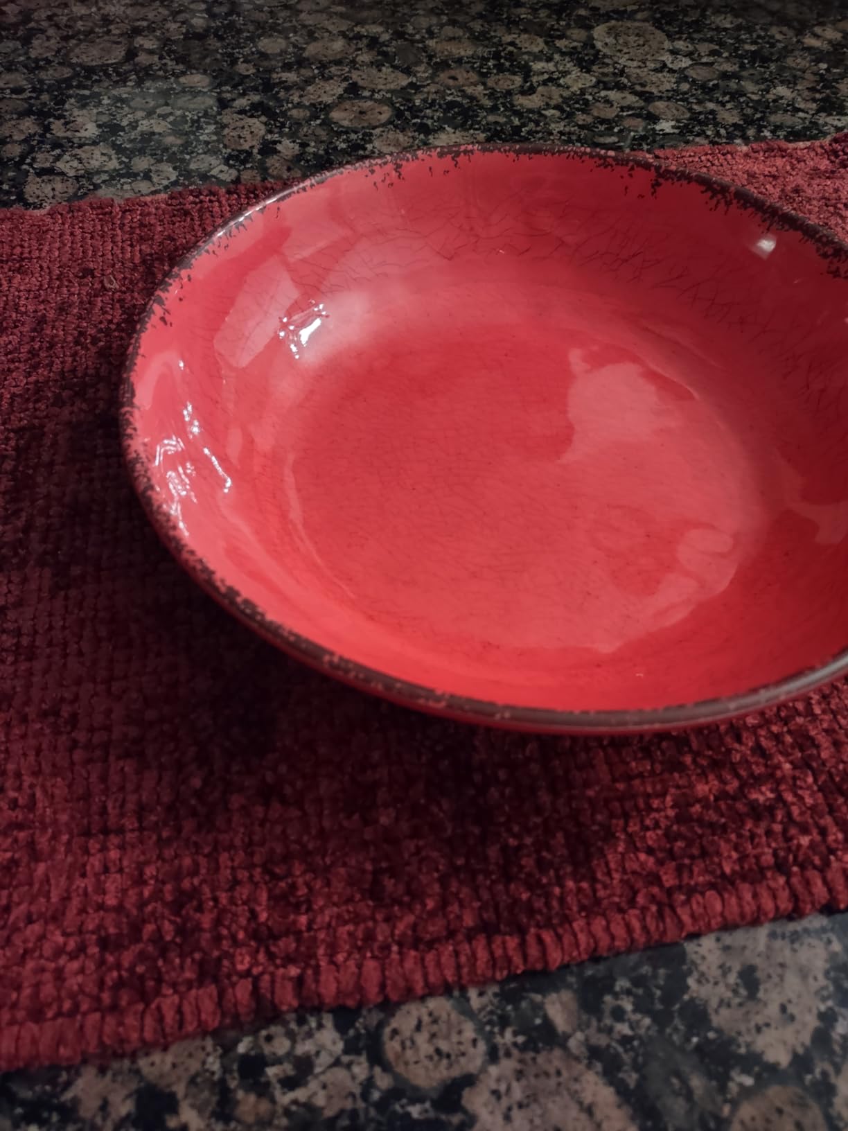 LEHAHA Rustic White Melamine Large Serving Bowl, 2 pieces Set, 12 inches (130 OZ) customer photo 3