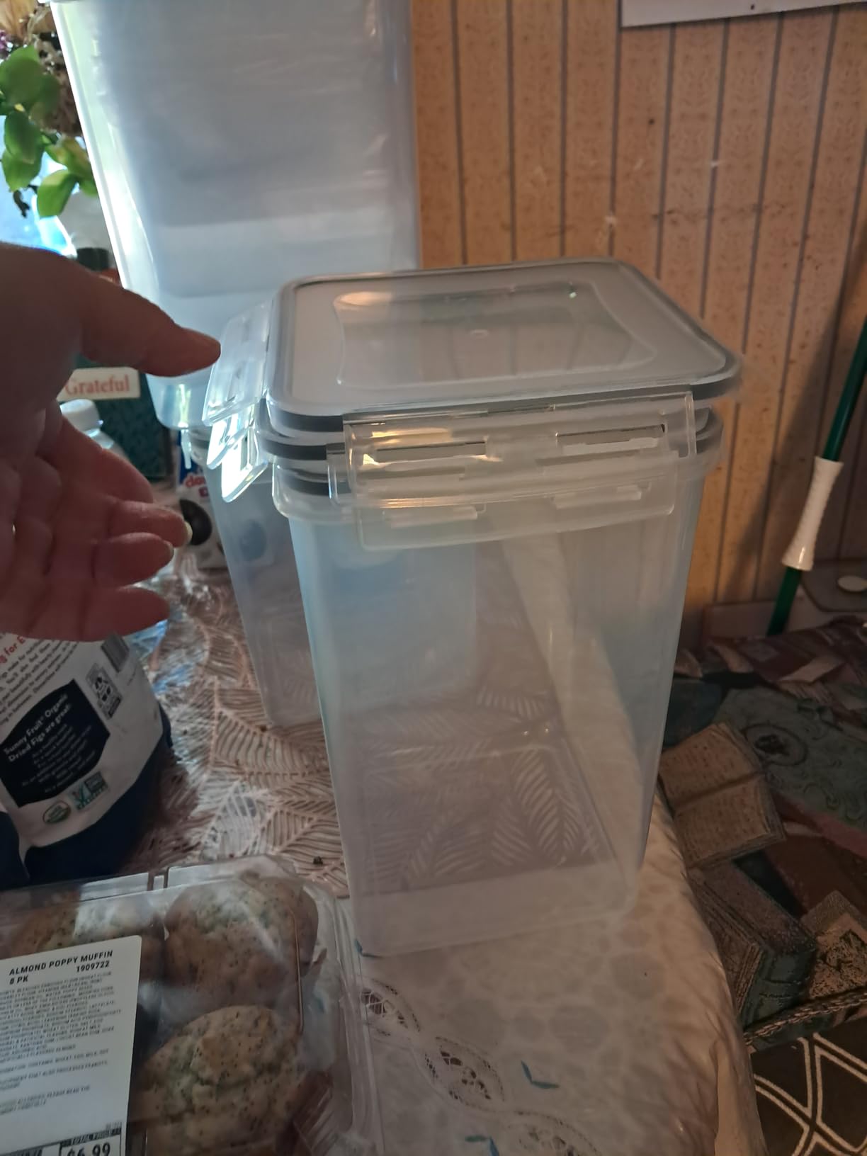 Vtopmart 10 PCS Flour and Sugar Storage Container, Large Airtight Food Canisters with Lids for Kitchen, Pantry Organization, BPA Free, Black customer photo 2