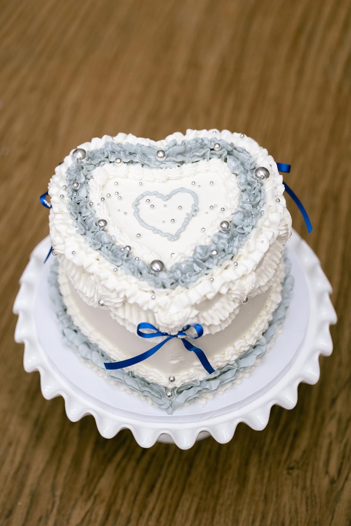 12-Inch Porcelain Round Cake Stand - White Dessert Stand for Wedding, Birthday Party customer photo 2