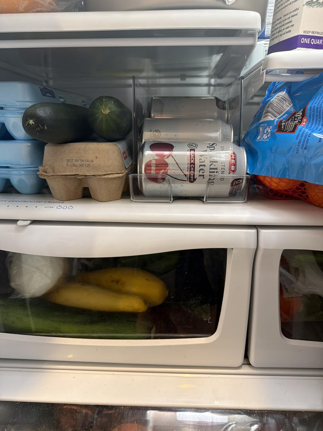 ClearSpace Soda Can Organizer & Soda Can Dispenser for Refrigerator - Fridge Organizer & Stackable Drink Organizer for Fridge or Refrigerator - Holds 12 Cans Each, BPA Free - 2 Pack customer photo 1