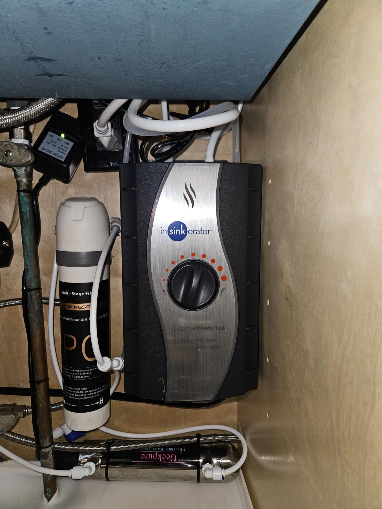 InSinkErator Stainless Steel Tank, HC250MBLK-SS HOT250 System, 2-Handle Drinking Faucet in Matte Black with 2/3-Gallon, Filter-Compatible Instant Hot/Cold Water Dispenser customer photo 2