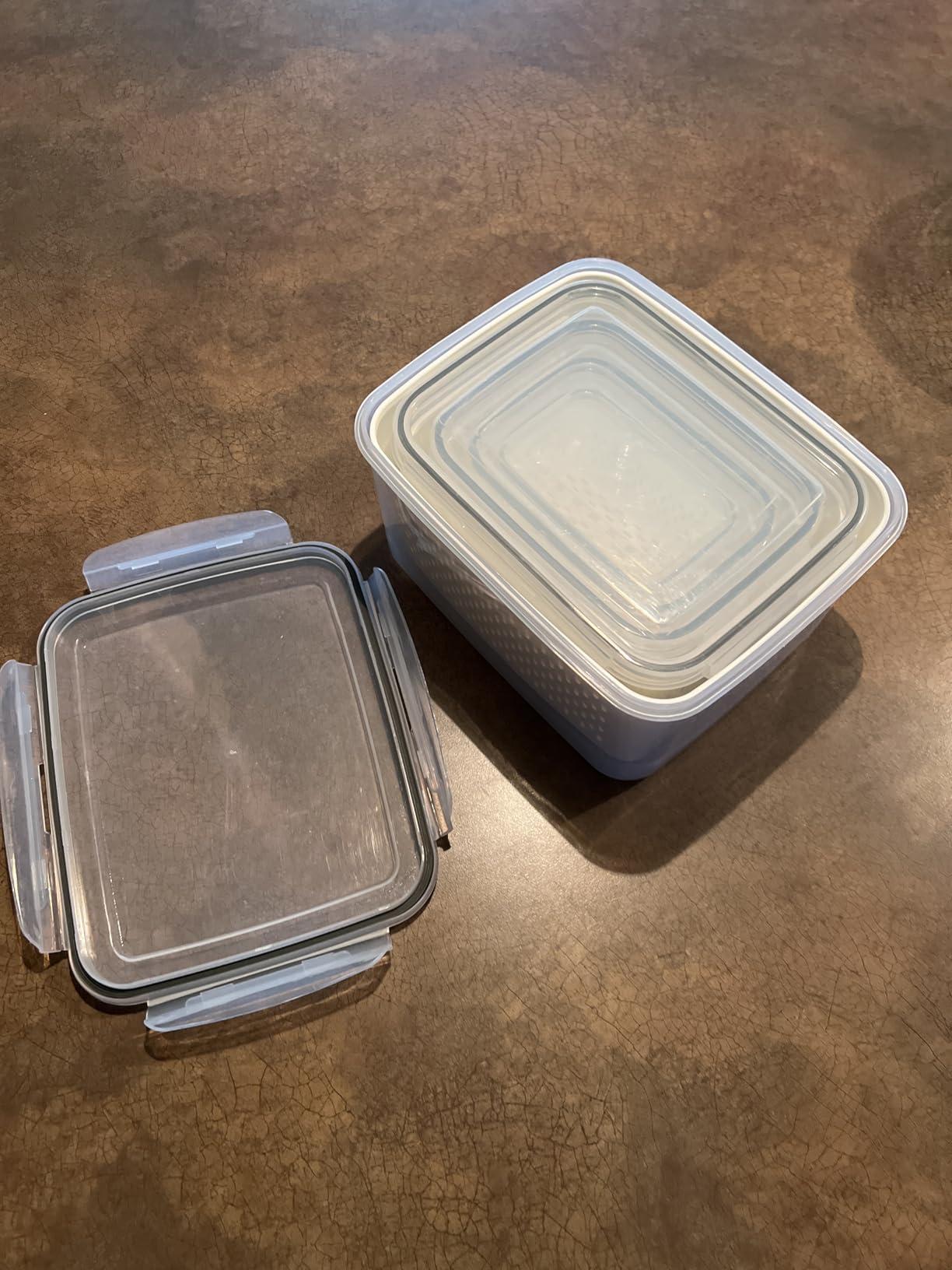 5-Pack Fruit Storage Containers for Fridge with Removable Colanders, 4 in 1 Produce Storage Containers with Lids, Leakproof Fridge Organizer Bins for Salad Berry Lettuce Vegetables Meat Keeper Fresh customer photo 2