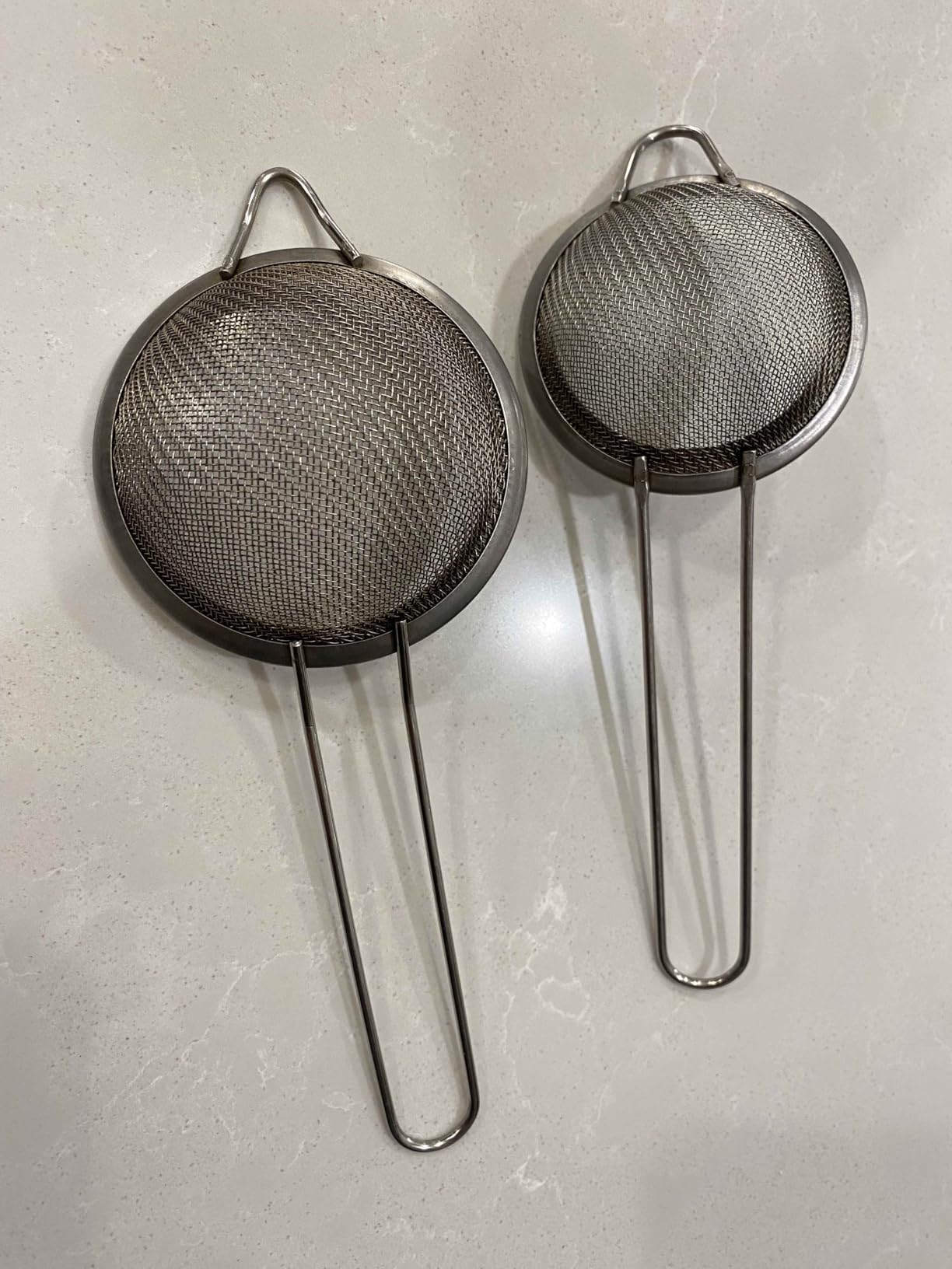 2 Pack Fine Mesh Strainer, Small Stainless Steel Sieves with Handles, for Steeping Loose Leaf Tea, Straining Cocktail, Juice and Sifting Flour, Powdered Sugar customer photo 2