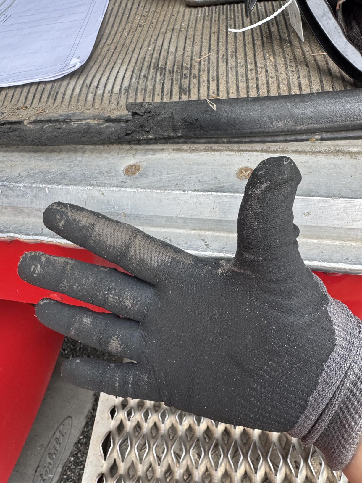 Klein Tools 60588 Work Gloves, Knit Dipped Cut Resistant ANSI A4 Nitrile Coated Gloves, HPPE Fabric, Touchscreen Capable, Medium, 2-Pair customer photo 1