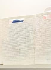 Curver Set of 6 Medium 12L Jute Decorative Plastic Organization and Storage Baskets - Perfect Bins for Home Office, Closet Shelves, Kitchen Pantry and All Bedroom Essentials, Black customer photo 2