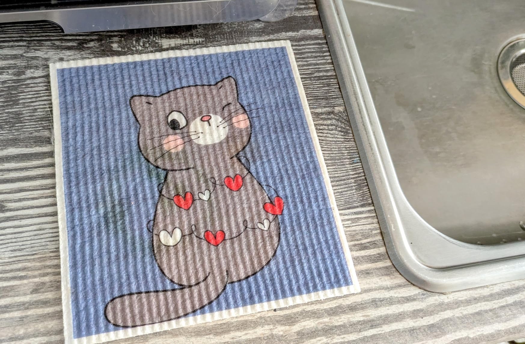 Lucomb 8 Pack Swedish Dish Cloths for Kitchen Reusable, Cellulose Sponge Cloths Swedish Dish Rags Washable Paper Towels Cloth Quick Dry Non-Scratch for Washing Dishes Home Counter Wipe customer photo 2