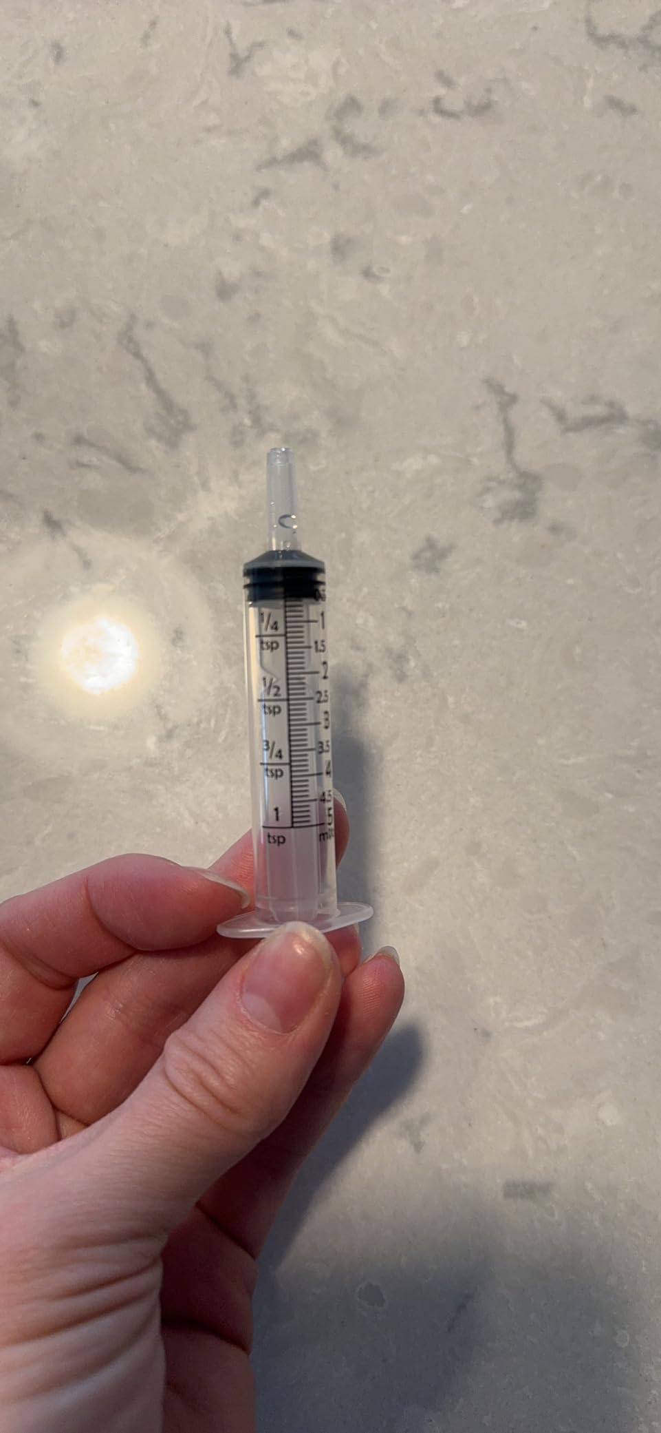 5mL Syringe for Liquid, Food, Oral, Scientific Labs, Measurement, Dispensing, Press-In Adapter, Craft, Big Tip with Cap- 3 Pack 5ml Syringes with tsp & mL Measurement customer photo 1