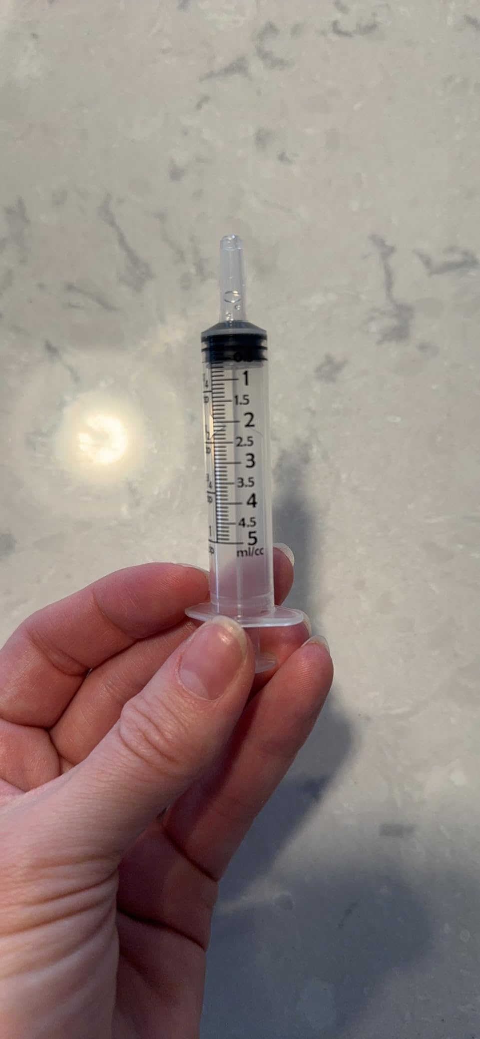 5mL Syringe for Liquid, Food, Oral, Scientific Labs, Measurement, Dispensing, Press-In Adapter, Craft, Big Tip with Cap- 3 Pack 5ml Syringes with tsp & mL Measurement customer photo 2