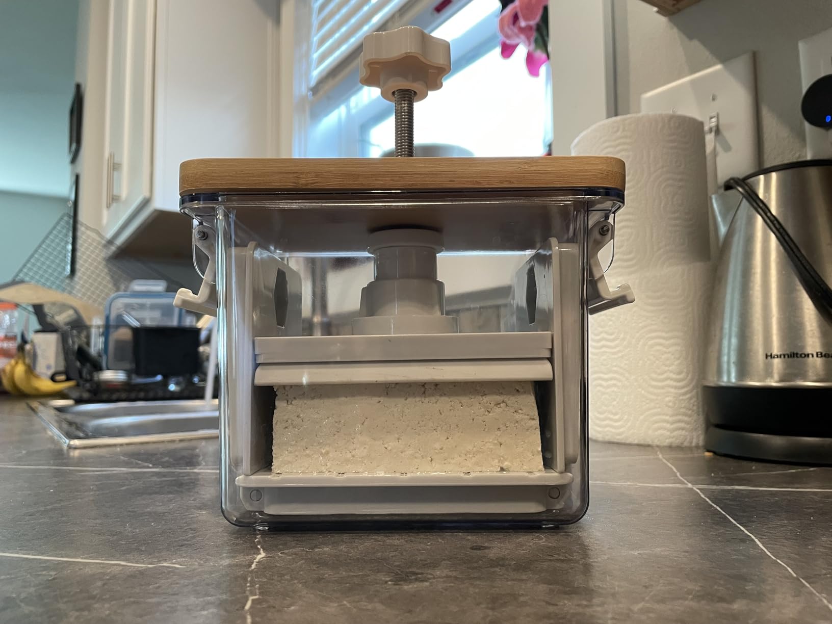 Tofu Press - Tofu Press Dishwasher Safe, Vegan Gifts Tofu Presser for Removing Water from Tofu Extra Firm Organic, Tofu Maker Mold for Pressing Out Water from Firm, and Extra Firm Tofu - BPA Free customer photo 2