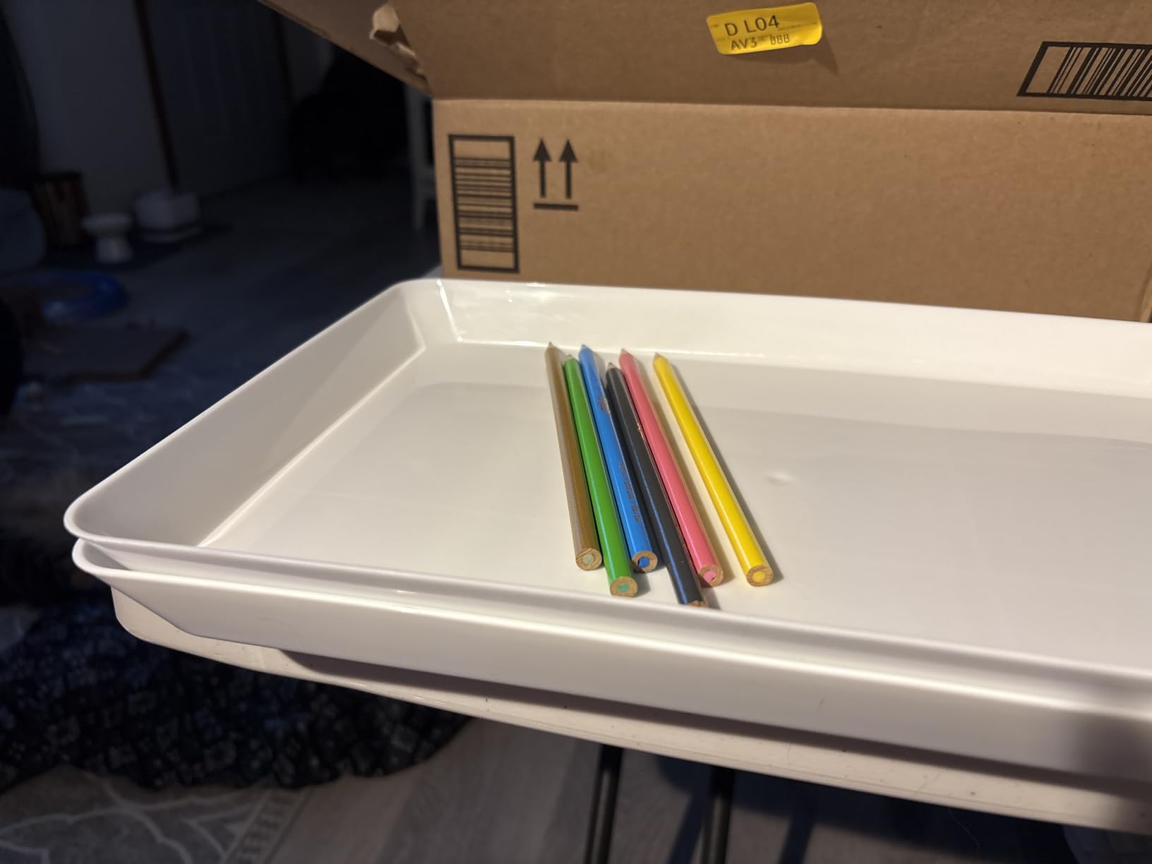 WOWBOX 4 pcs Serving Tray for Entertaining, Grilling BBQ Accessories, Serving Platters for Snacks, Fruit, Reusable Plastic Trays for Serving Food and Pantry Organization in Kitchen & for Easter Parties customer photo 2