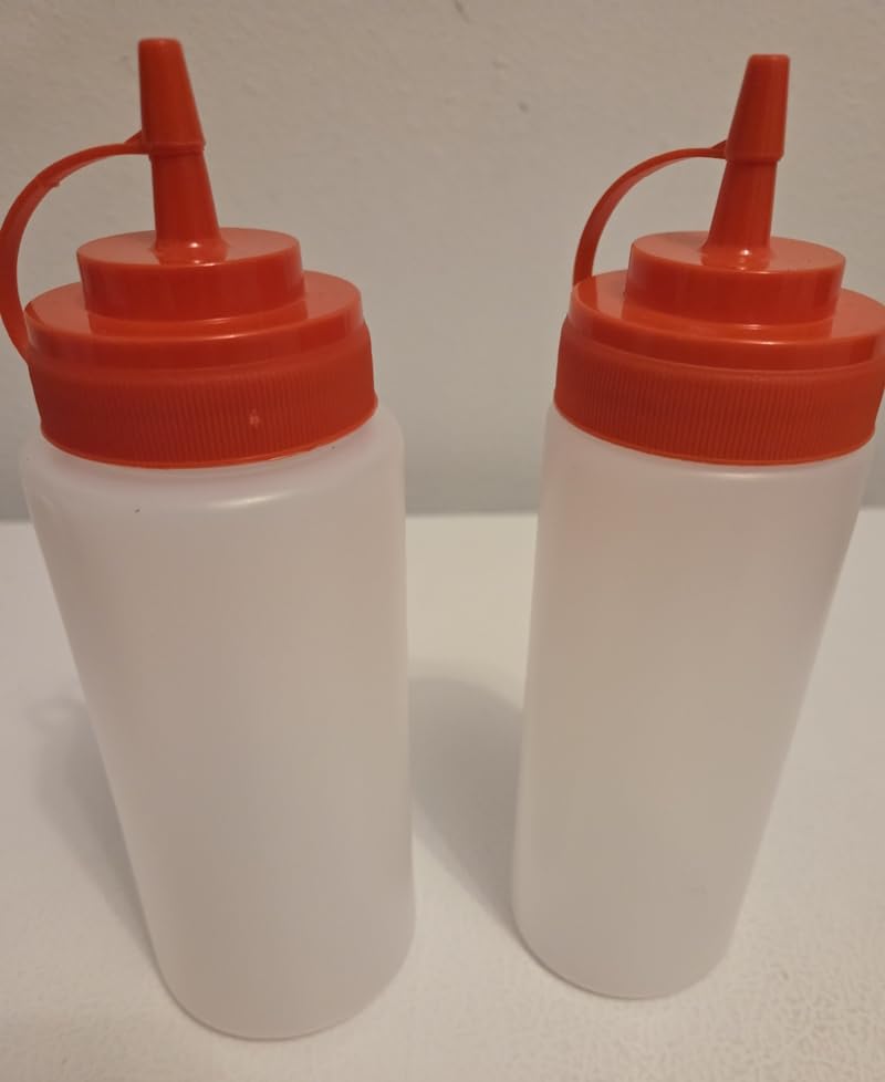 Norcalway 12 oz Condiment Squeeze Bottles for Sauces - Leak Proof Oil, Syrup, Dressing Squirt Bottles - 3 Pack customer photo 2