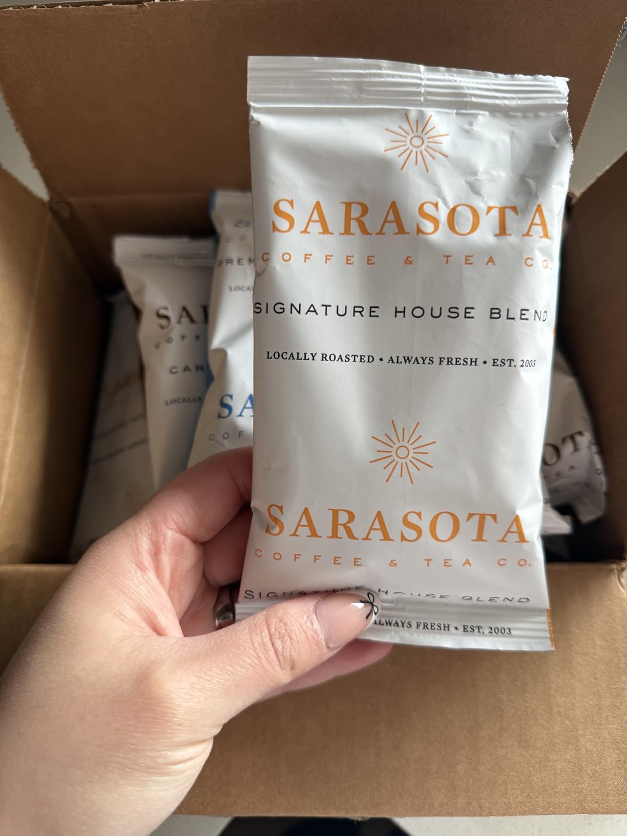 Coffee Packets Sampler - Variety Pack Ground Coffee Gift Set, Medium Dark & Flavored Roast, Low Acid Gourmet Pre-Measured Coffee Packs for 12-Cup Brewers, 2oz Individual Bags, Bulk Assortment customer photo 1