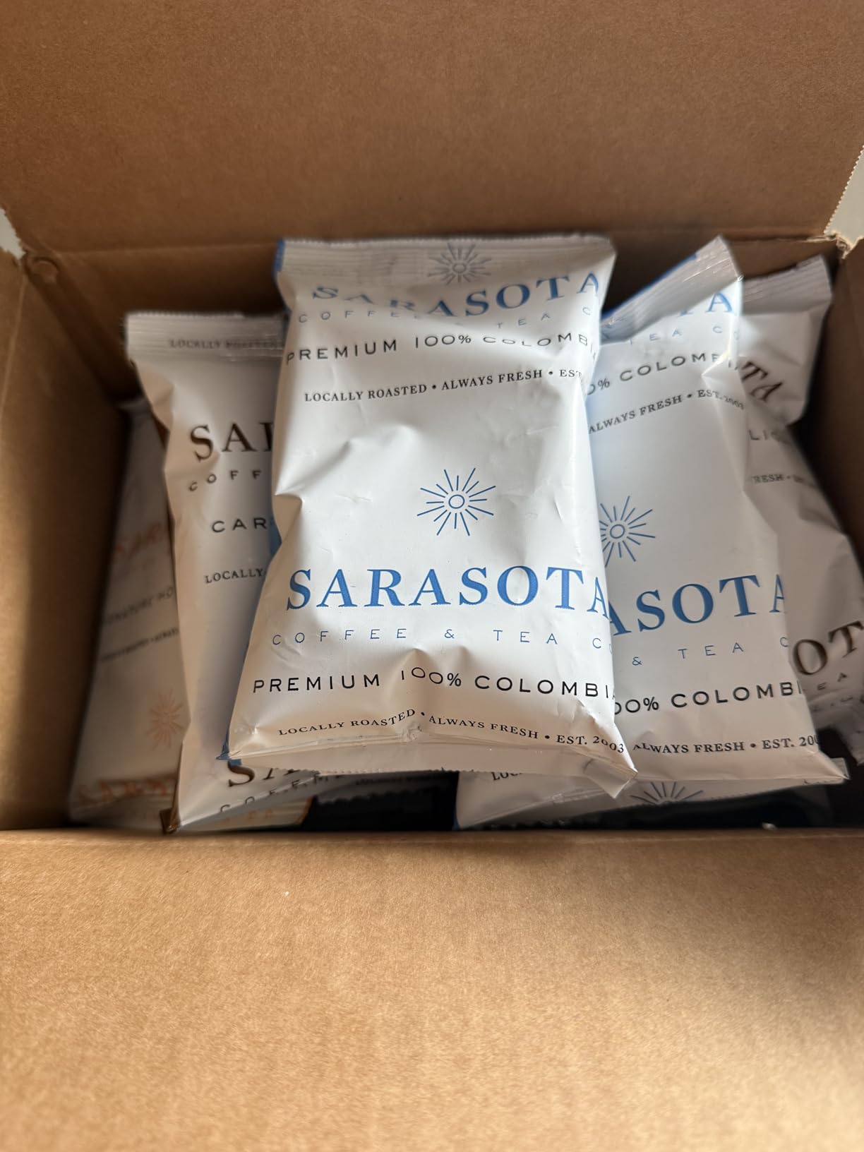 Coffee Packets Sampler - Variety Pack Ground Coffee Gift Set, Medium Dark & Flavored Roast, Low Acid Gourmet Pre-Measured Coffee Packs for 12-Cup Brewers, 2oz Individual Bags, Bulk Assortment customer photo 2