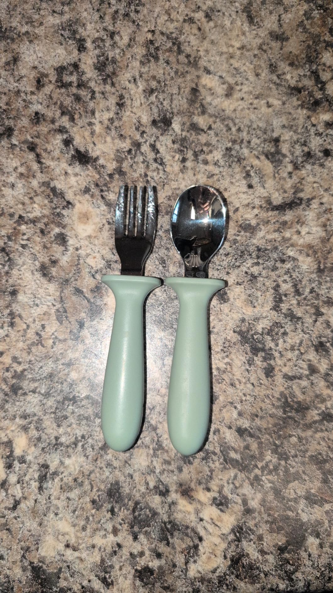 Eascrozn Toddler Utensils, 6 Pack kids Silverware Set with Silicone Handle, 18/8 Stainless Steel Children Safe Forks and Spoons, Dishwasher Safe customer photo 1