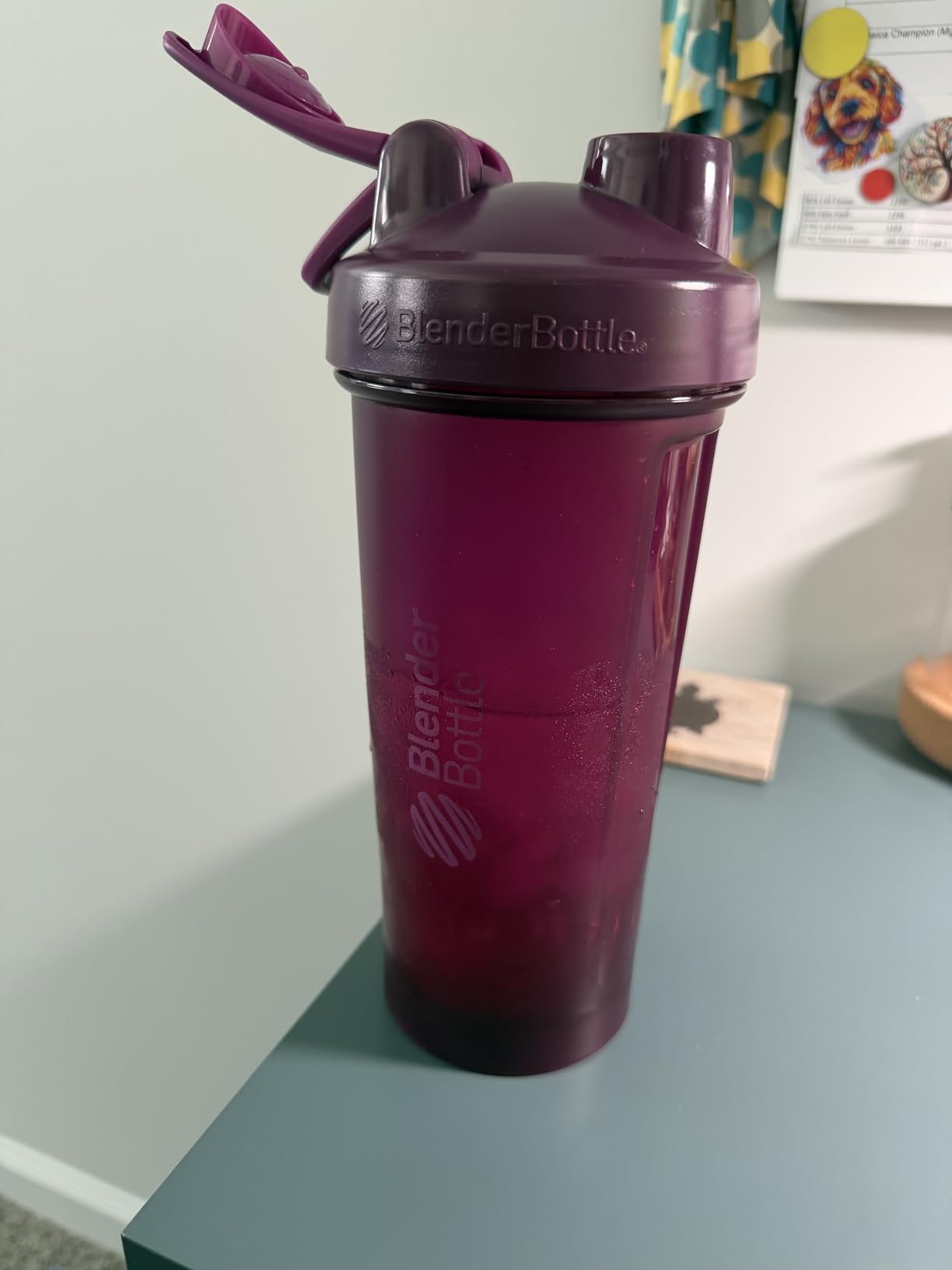 BlenderBottle Classic V2 Shaker Bottle Perfect for Protein Shakes and Pre Workout, 20oz, Full Color Purple customer photo 1