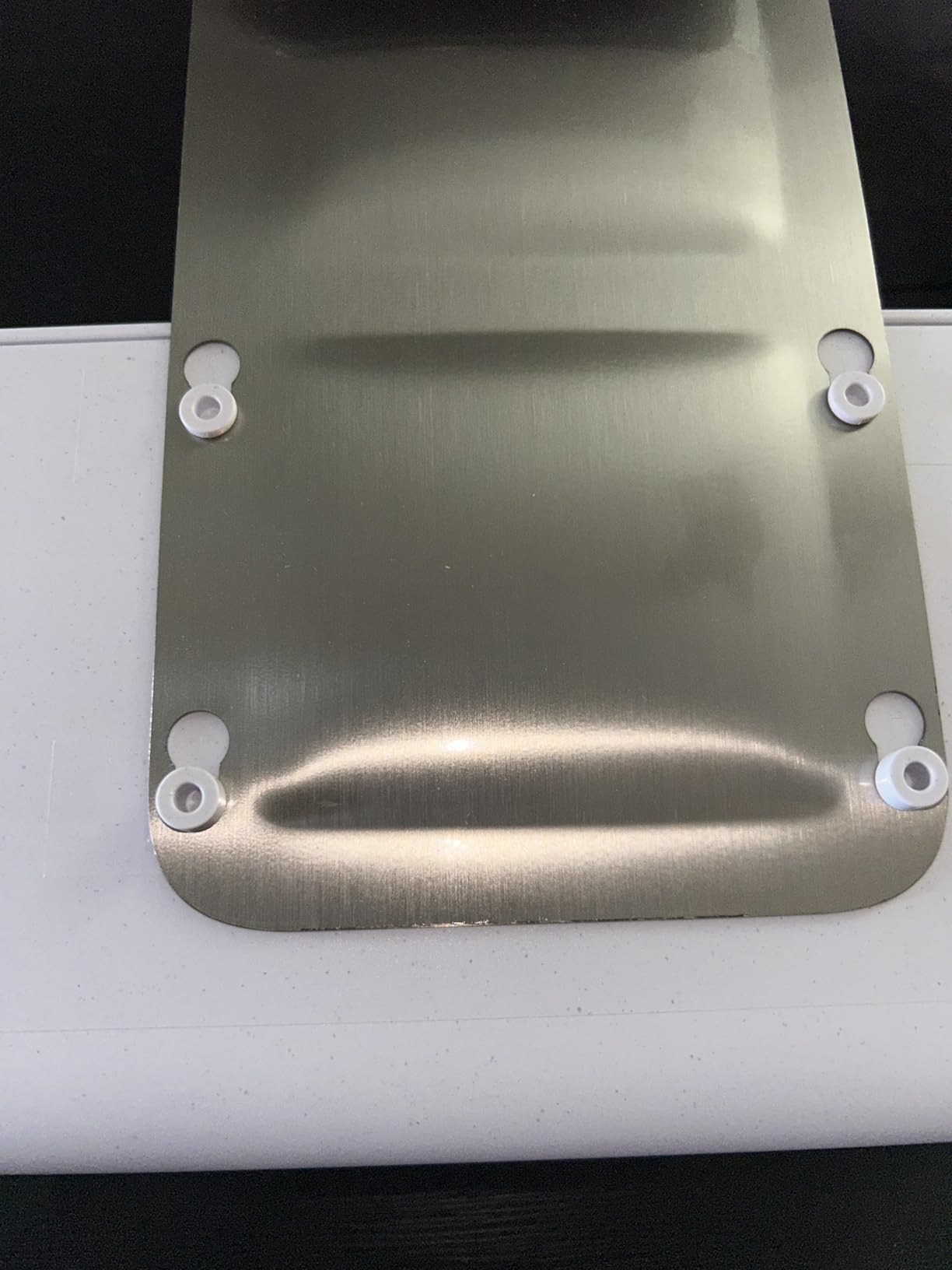 YouCopia DoorStash Garbage Bag Dispenser, Hanging Kitchen Cabinet Door Trash Bag Organizer with Removable Lid for Storage, Speckled White customer photo 1