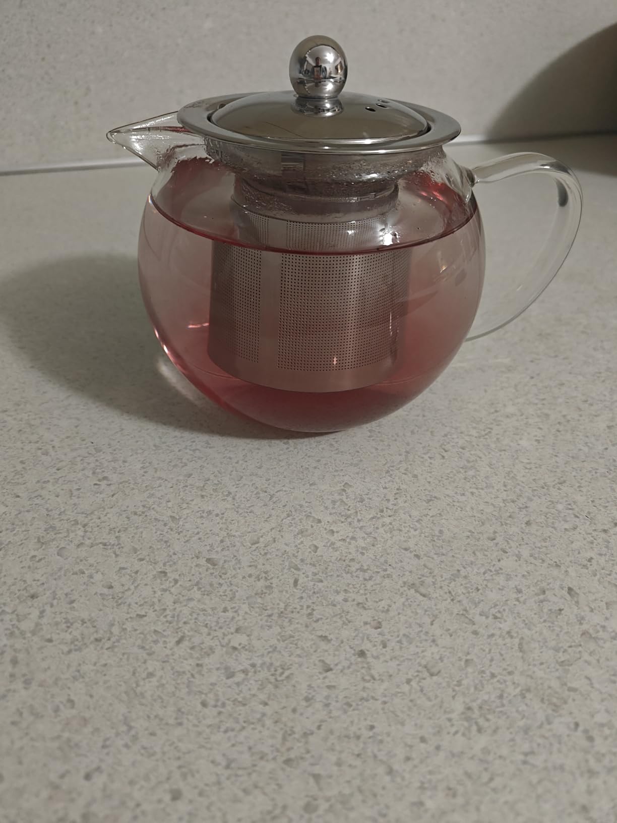 PARACITY Glass Teapot Stovetop 22 OZ/650ml, Tea pot with Removable 18/8 Stainless Steel Infuser, Borosilicate Clear Tea Kettle, Teapot Blooming and Loose Leaf Tea Maker Tea Brewer for Camping, Travel customer photo 1