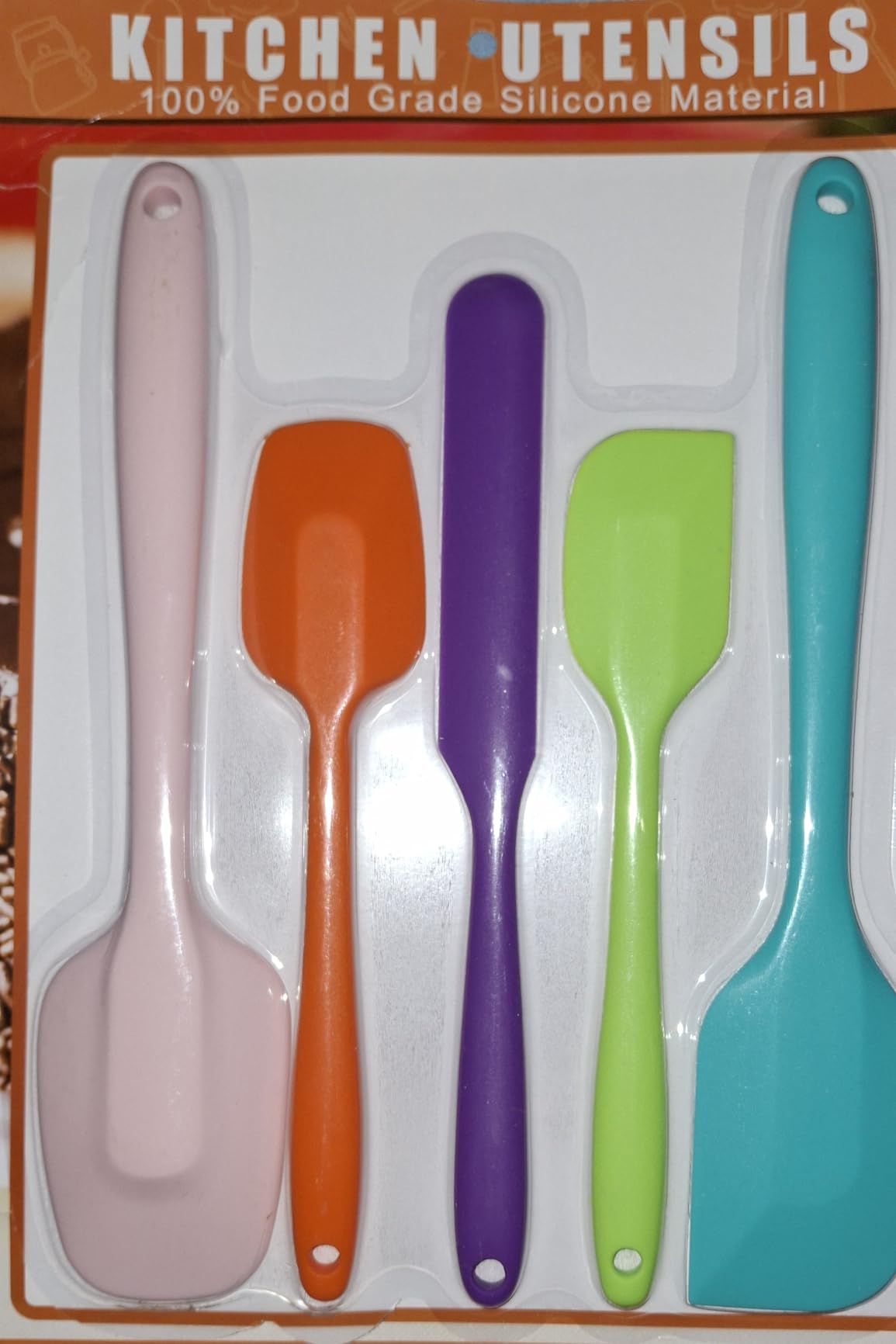 Silicone Spatula Set, 5 Piece Food Grade Rubber Spatulas for Baking, Cooking, and Mixing High Heat Resistant Non Stick Dishwasher Safe BPA-Free customer photo 1