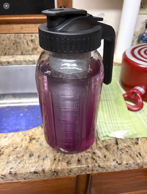 Cold Brew Coffee Maker,64 oz Mason Jar Pitcher with Stainless Steel Filter, Pour Spout Handle Lid, Heavy Duty Glass Airtight & Leak-Proof for Iced Coffee,Tea & Lemonade customer photo 1