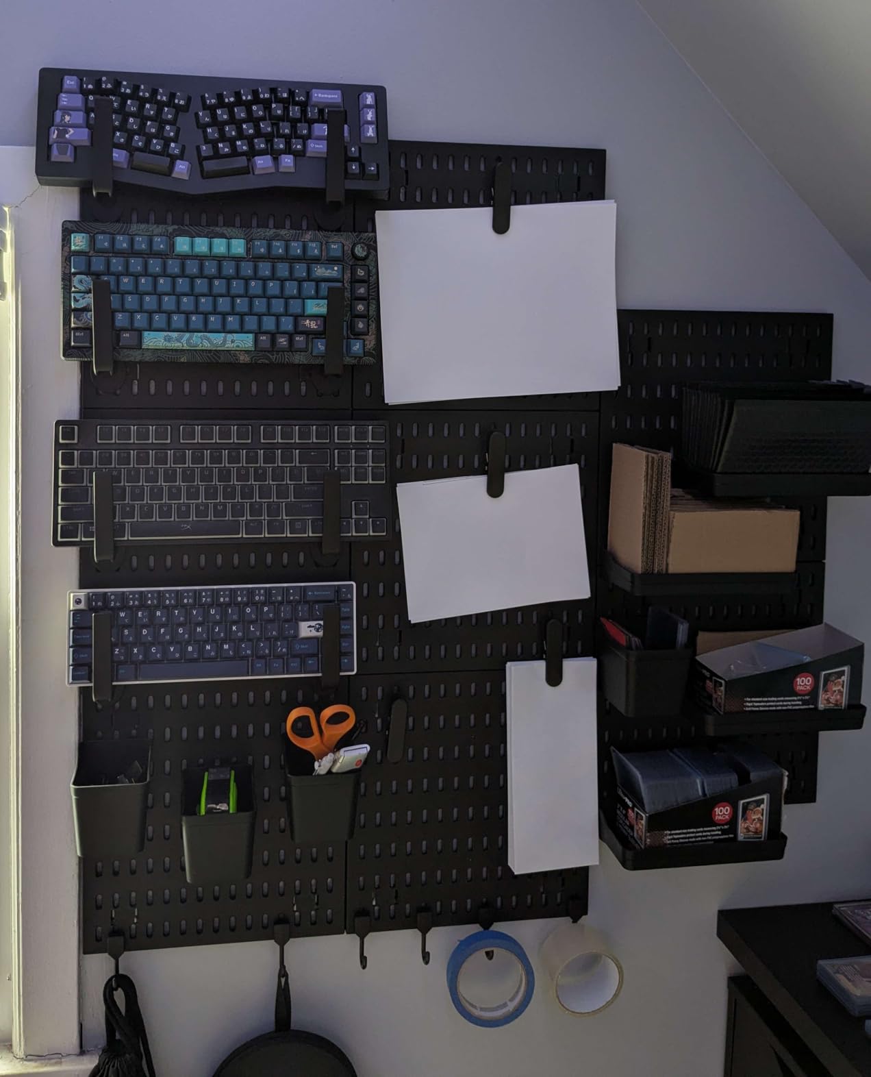 Revamp Your Space With A Versatile Pegboard Kit - Effortlessly Organize Home, Office, And Gaming Setup With Customizable Hanging Solutions (Black) customer photo 1