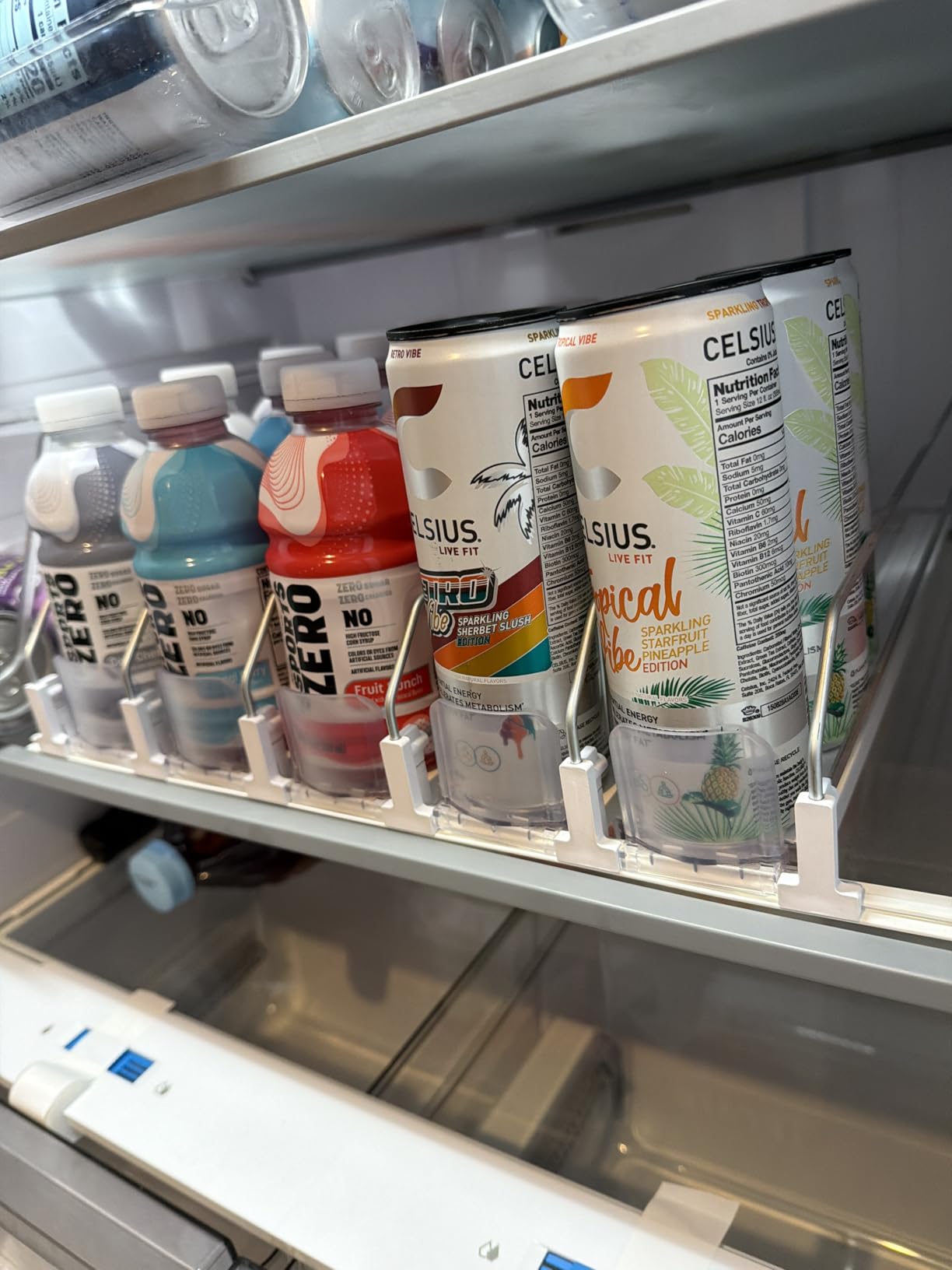 Drink Organizer for Fridge, Soda Can Dispenser for Refrigerator, Automatic Drink Dispenser for Fridge Holds up to 25 Cans, 5 Row customer photo 2