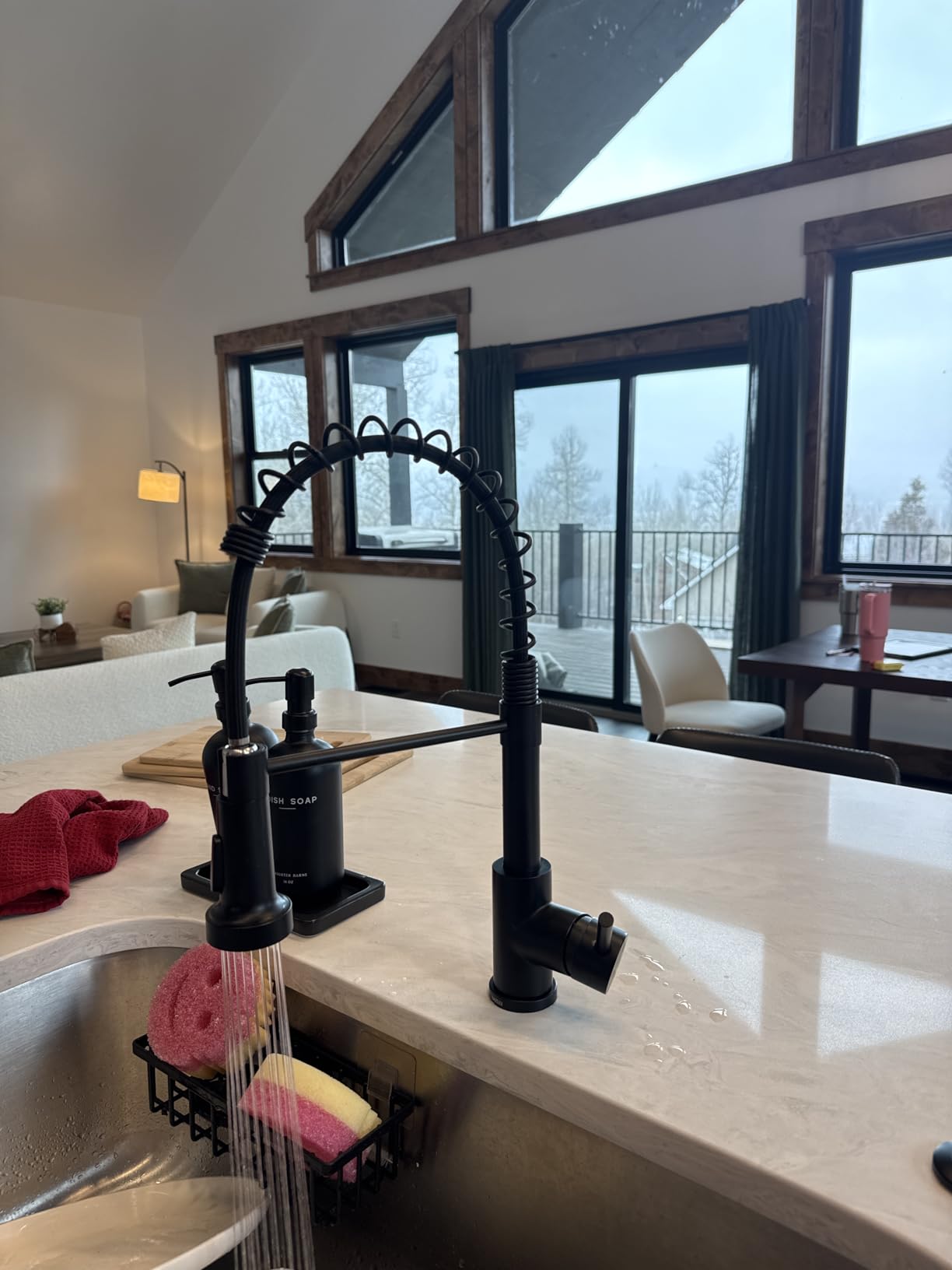 LUFEIDRA Touchless Kitchen Faucet with Pull Down Sprayer-Brushed Nickel Kitchen Faucet with Side Motion Sensor, Smart Hands-Free Spring Kitchen Sink Faucet for Modern Rv Outdoor Laundry Bar Sink customer photo 2