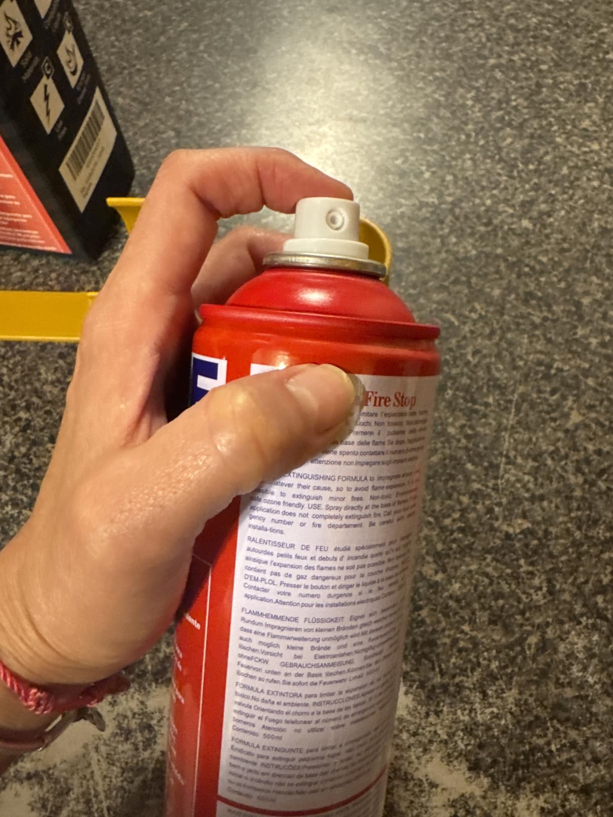 AmzBoom Fire Extinguisher 2-Pack with Mounting Bracket for Home, Kitchen, Car, Grill - Portable Small A, B, C, K Fire Extinguisher - 8-in-1 - Prevents Reignition. customer photo 2