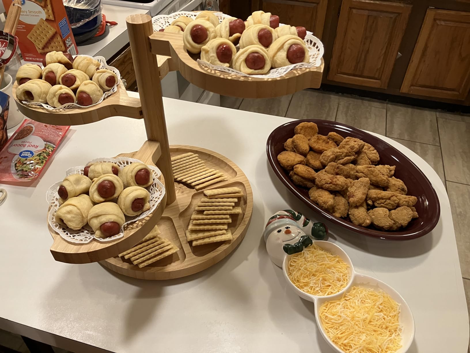 UTCG Charcuterie Board Gifts for Women: Bamboo Folding Cheese Board with Knife Set - Unique White Elephant Gift, Valentine Christmas Birthday Party House Warming Gift for Mom Wife Girlfriend customer photo 2